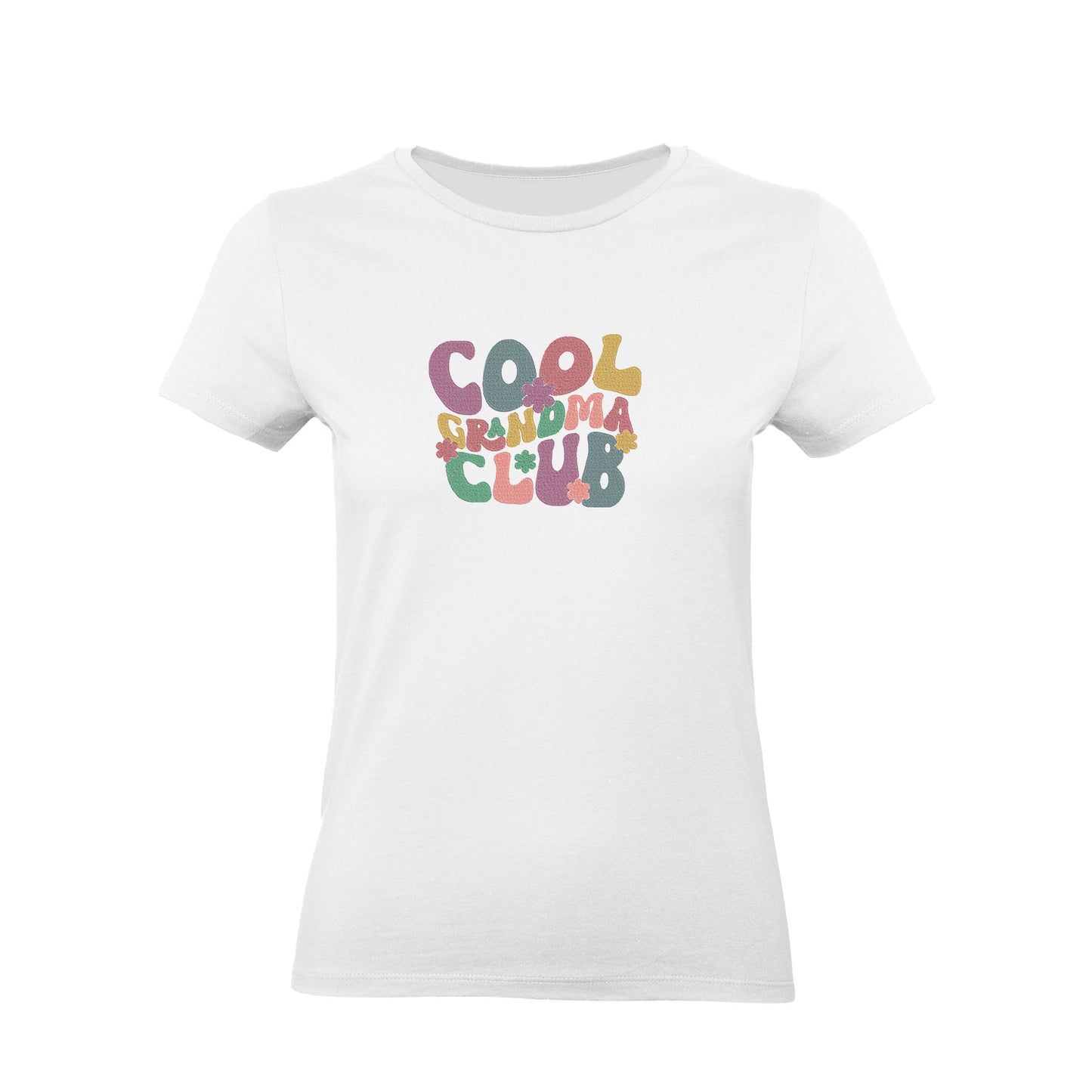 Koszulka z haftem Cool Grandma Club – prezent dla wyjątkowej Babci Haft z radości - nadruki i haft na odzieży Warszawa