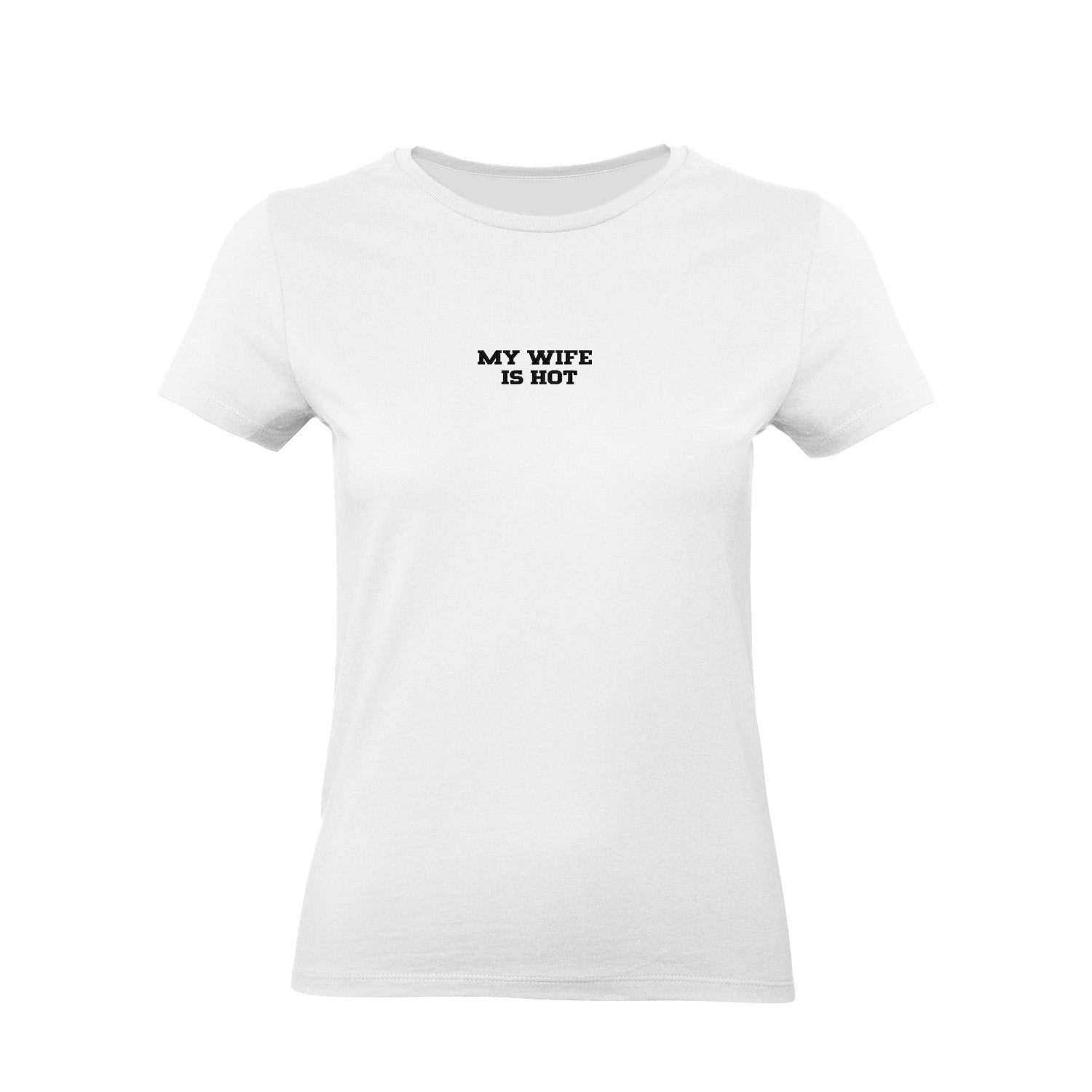 Koszulka z haftem "MY WIFE IS HOT" – unisex, damska, oversize Haft z radości - nadruki i haft na odzieży Warszawa