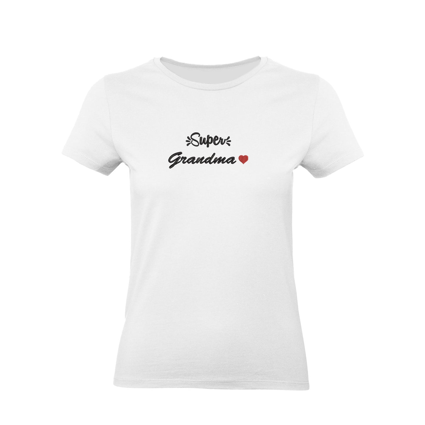 Koszulka Super Grandma – haftowany napis dla wyjątkowej Babci Haft z radości - nadruki i haft na odzieży Warszawa