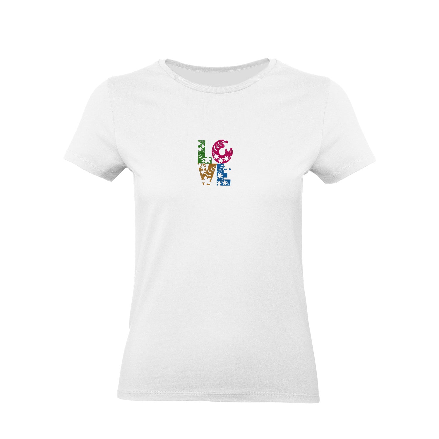 Koszulka z Haftem „Kwiatowe Love” – romantyczny akcent Haft z radości - nadruki i haft na odzieży Warszawa