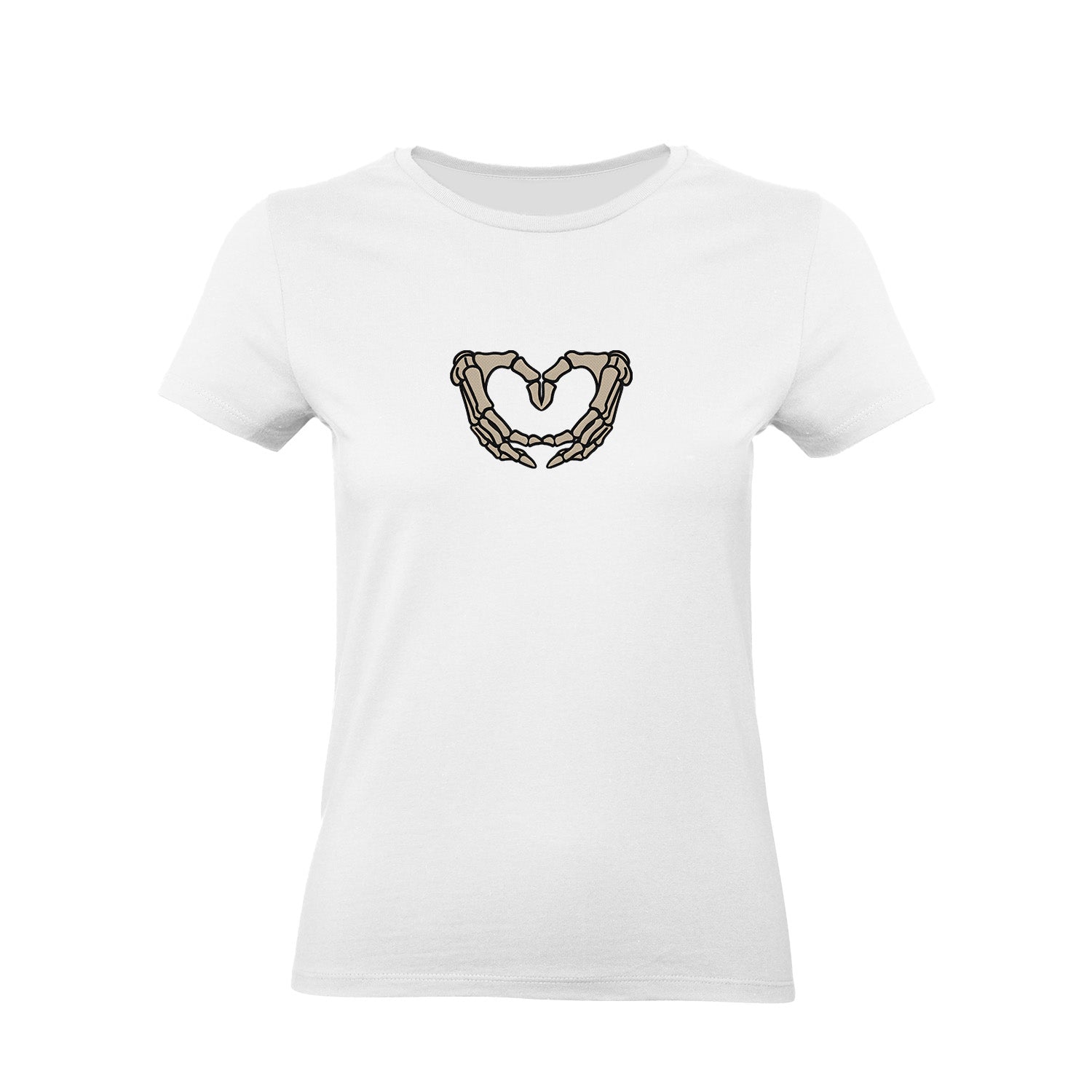 Koszulka z Haftem „Szkieletowe Serce” – wyrazisty styl Haft z radości - nadruki i haft na odzieży Warszawa