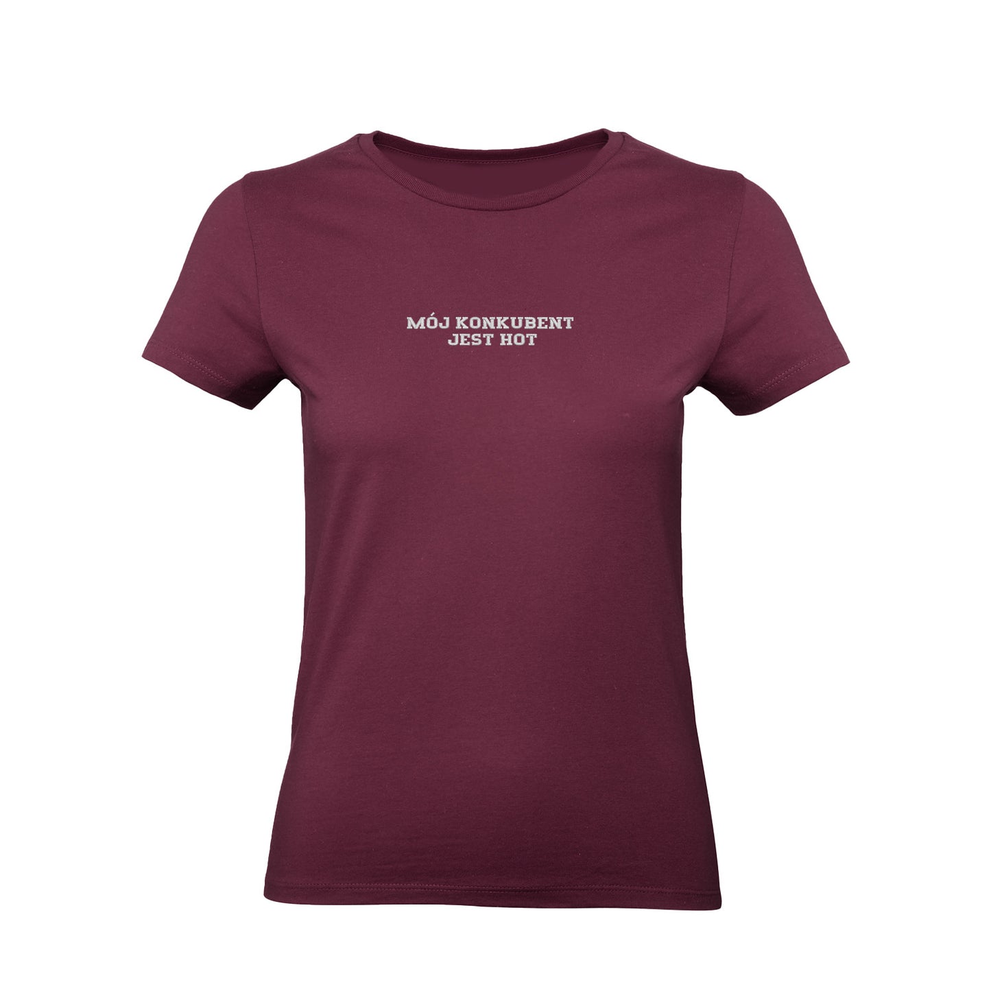 Koszulka z haftem "MÓJ KONKUBENT JEST HOT" – unisex, damska, oversize Haft z radości - nadruki i haft na odzieży Warszawa