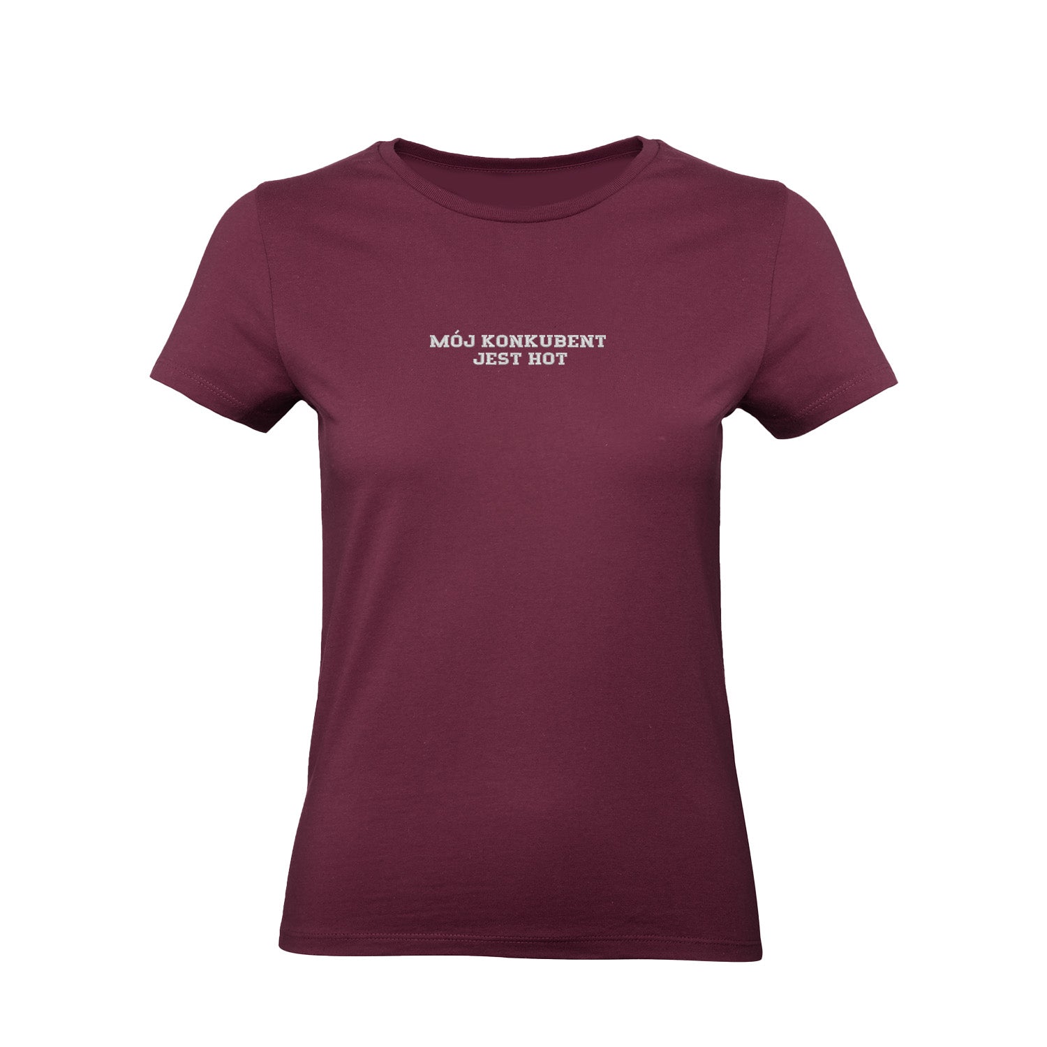 Koszulka z haftem "MÓJ KONKUBENT JEST HOT" – unisex, damska, oversize Haft z radości - nadruki i haft na odzieży Warszawa