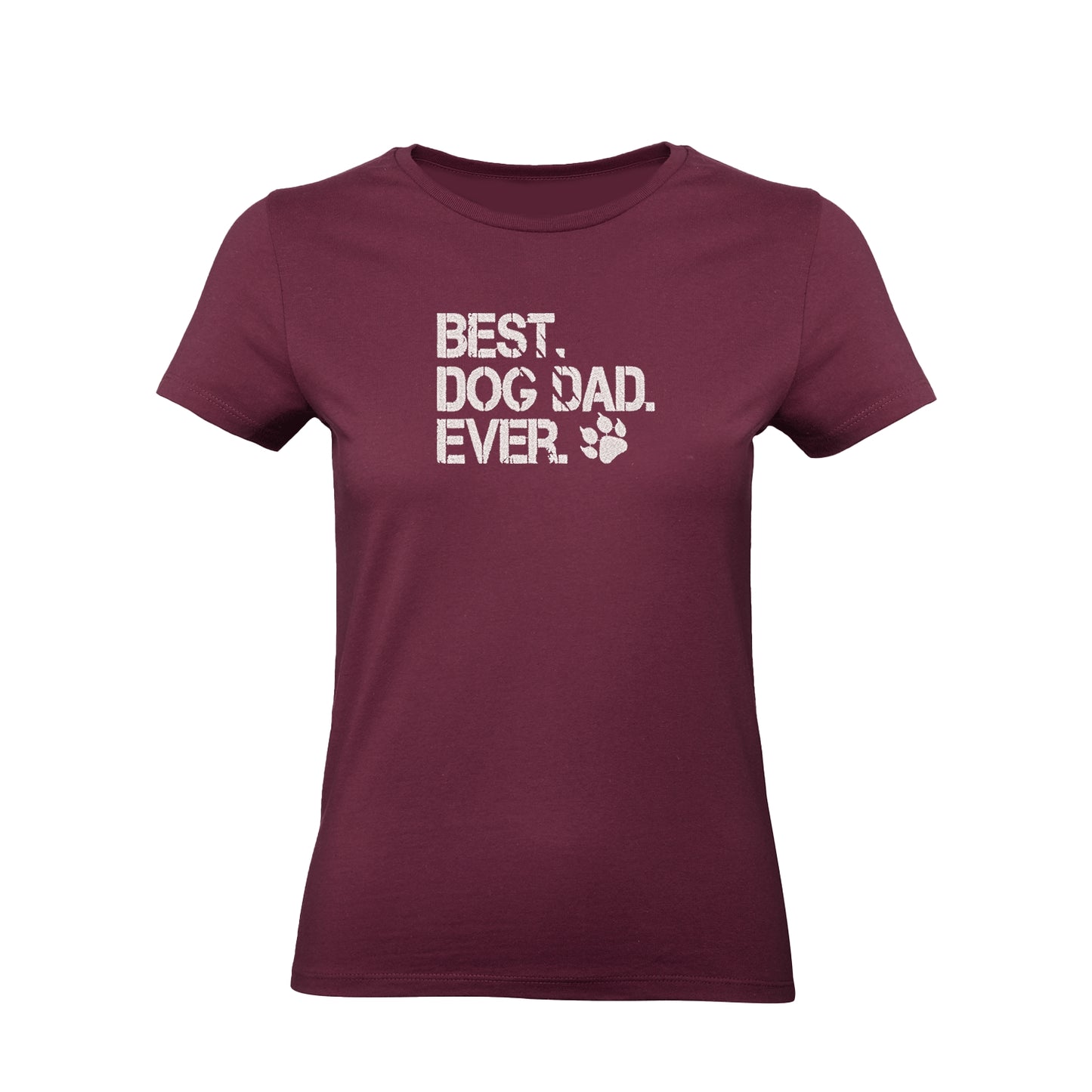 Koszulka „Best Dog Dad Ever 2” z haftem – prezent dla psiego taty, unisex, damska, oversize Haft z radości - nadruki i haft na odzieży Warszawa
