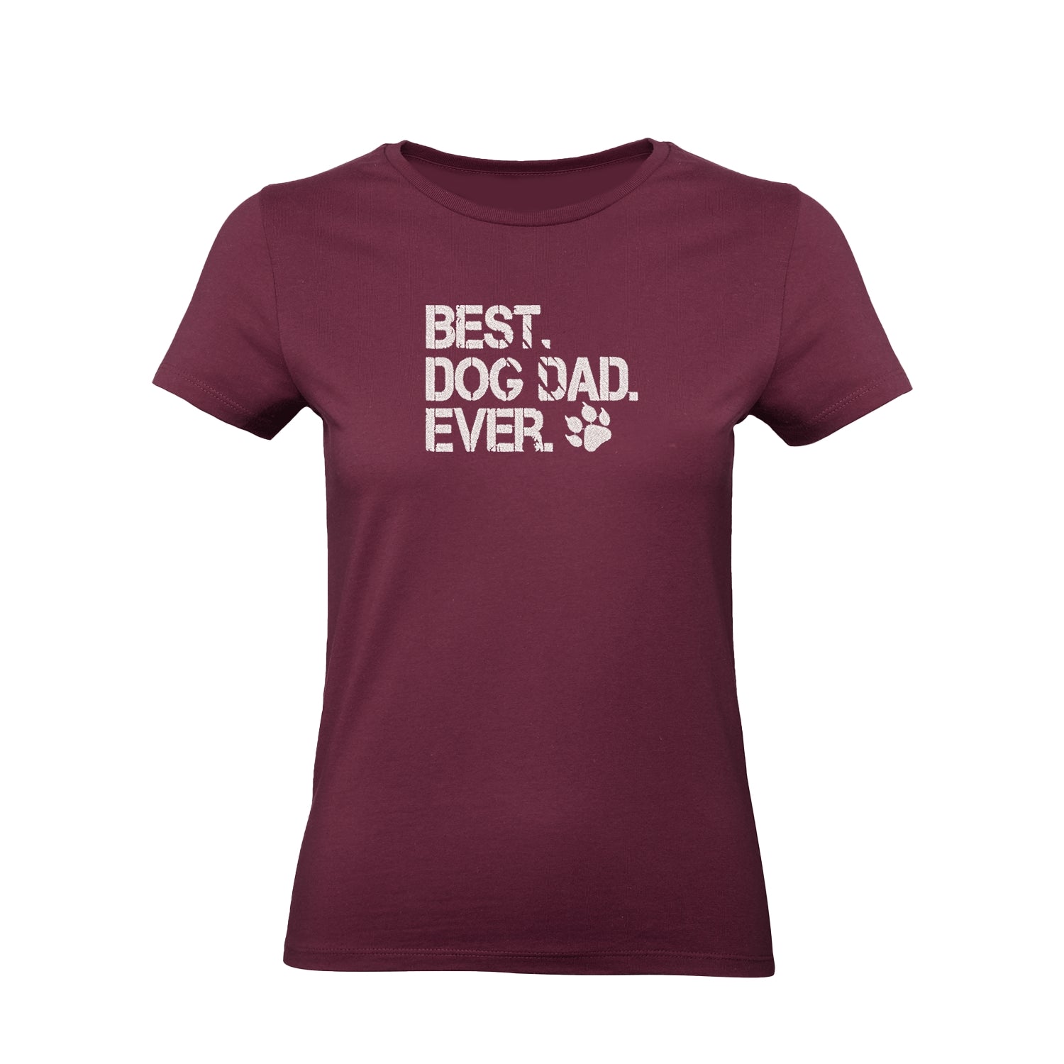 Koszulka „Best Dog Dad Ever 2” z haftem – prezent dla psiego taty, unisex, damska, oversize Haft z radości - nadruki i haft na odzieży Warszawa