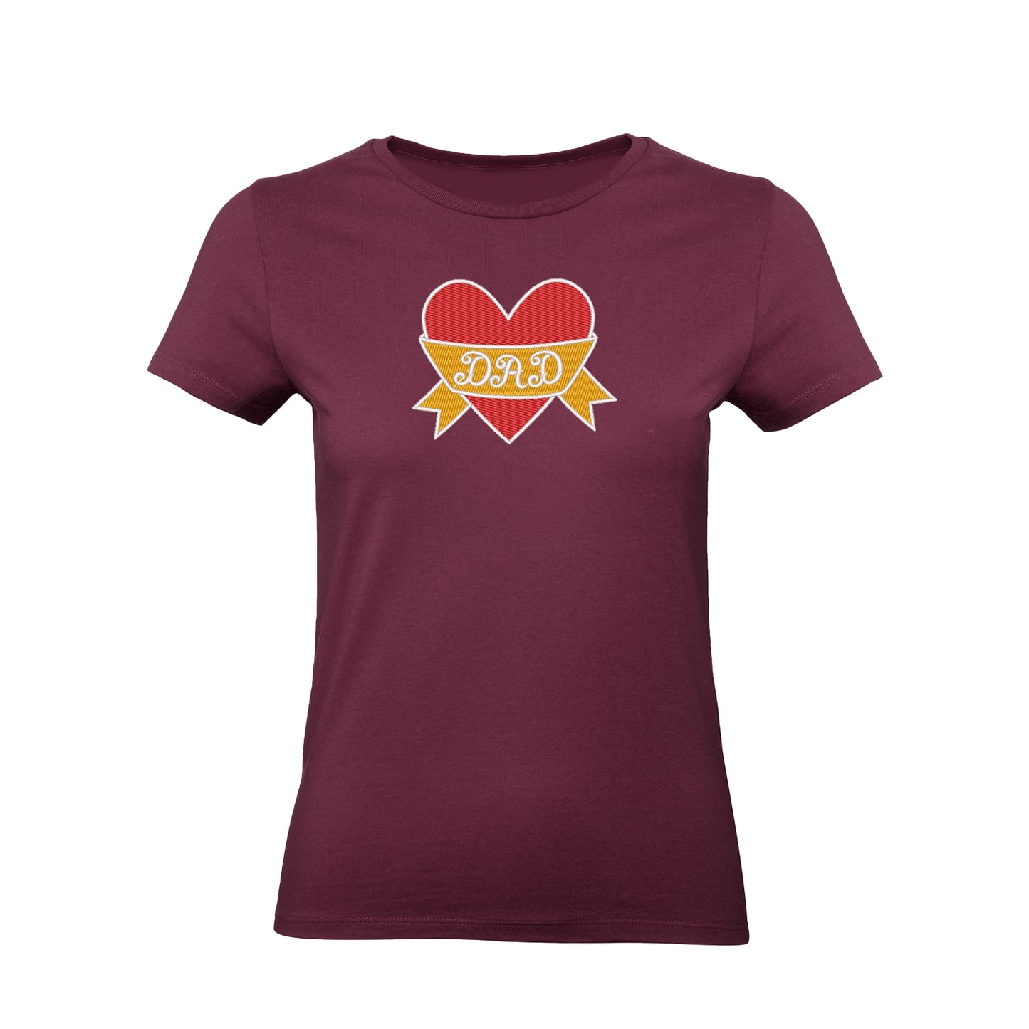 Koszulka „Dad Heart Tattoo” z haftem – prezent w stylu tatuażu dla taty, unisex, damska, oversize Haft z radości - nadruki i haft na odzieży Warszawa