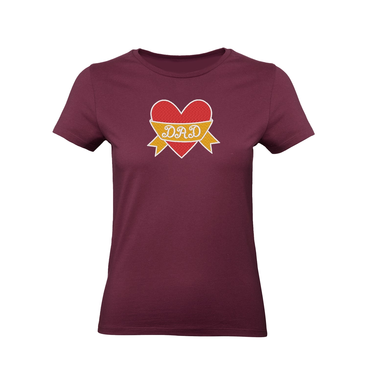 Koszulka „Dad Heart Tattoo” z haftem – prezent w stylu tatuażu dla taty, unisex, damska, oversize Haft z radości - nadruki i haft na odzieży Warszawa