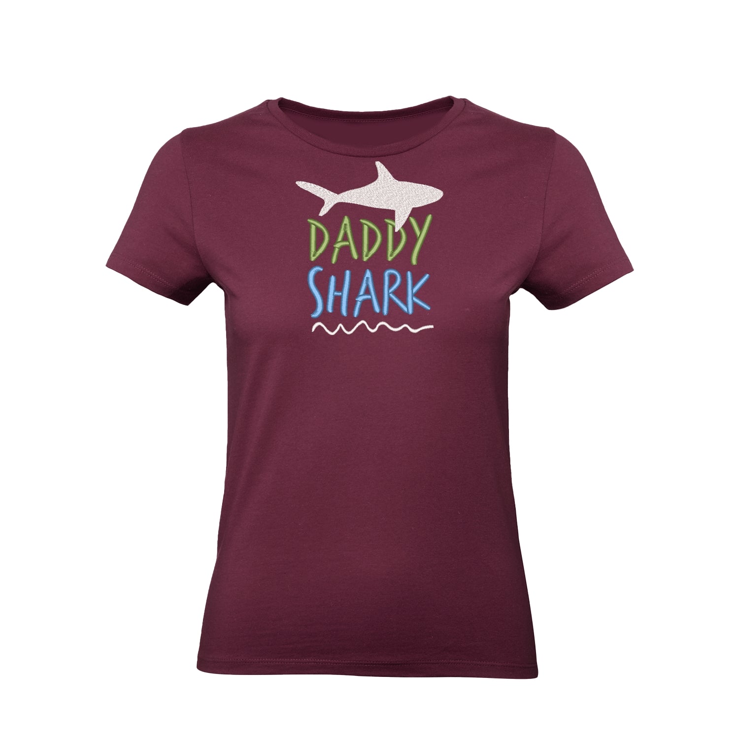 Koszulka „Daddy Shark” z haftem – zabawny prezent dla taty, unisex, damska, oversize Haft z radości - nadruki i haft na odzieży Warszawa
