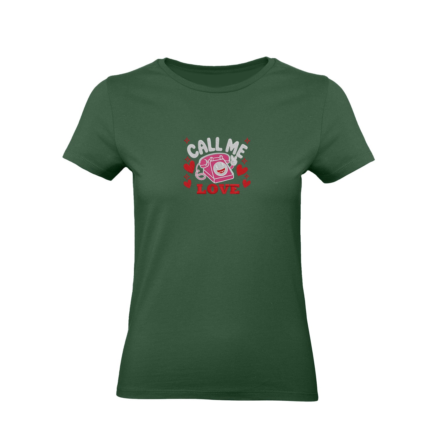 Koszulka z Haftem „Call Me Love” – delikatne przesłanie Haft z radości - nadruki i haft na odzieży Warszawa