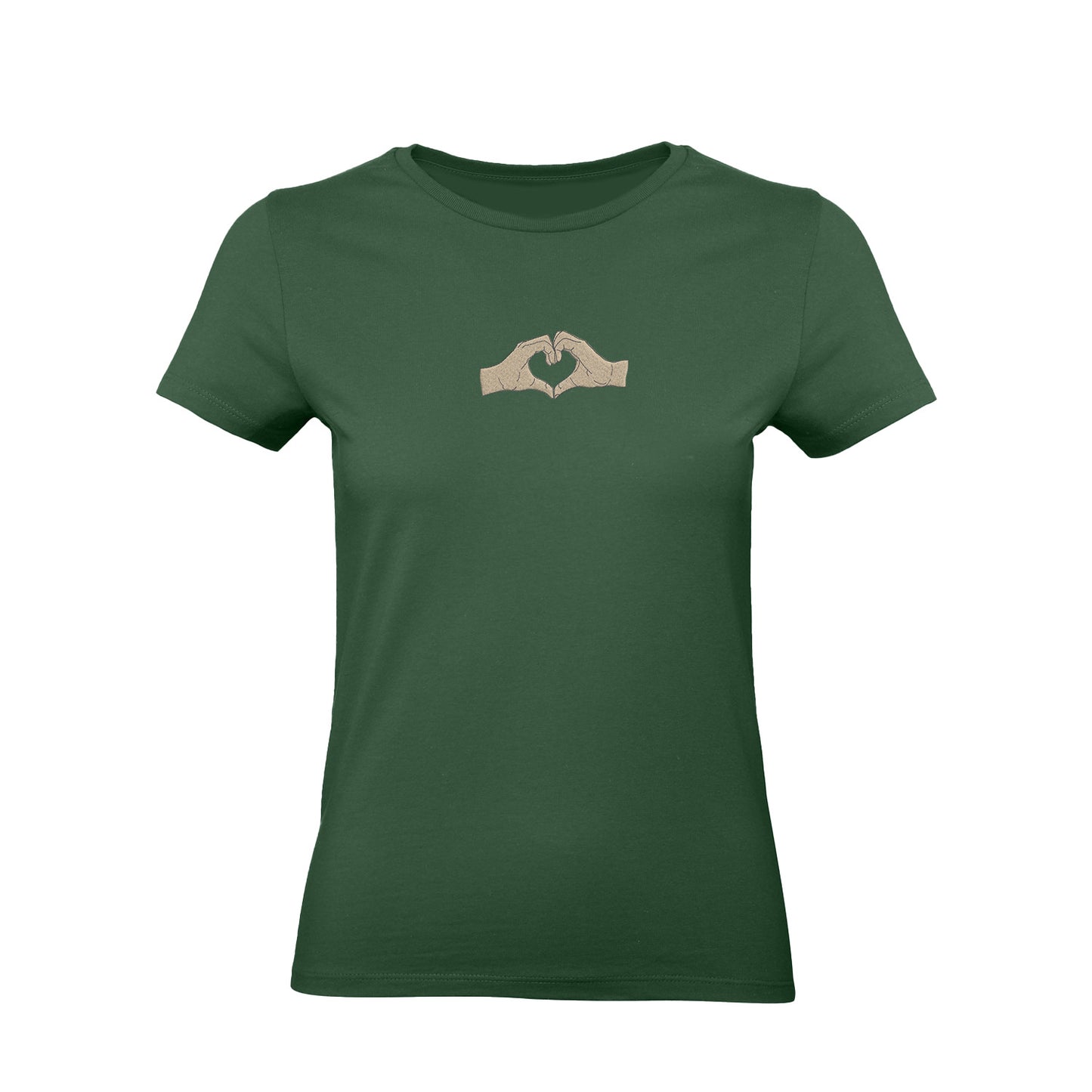 Koszulka z Haftem „Serce z dłoni” – symbol bliskości Haft z radości - nadruki i haft na odzieży Warszawa