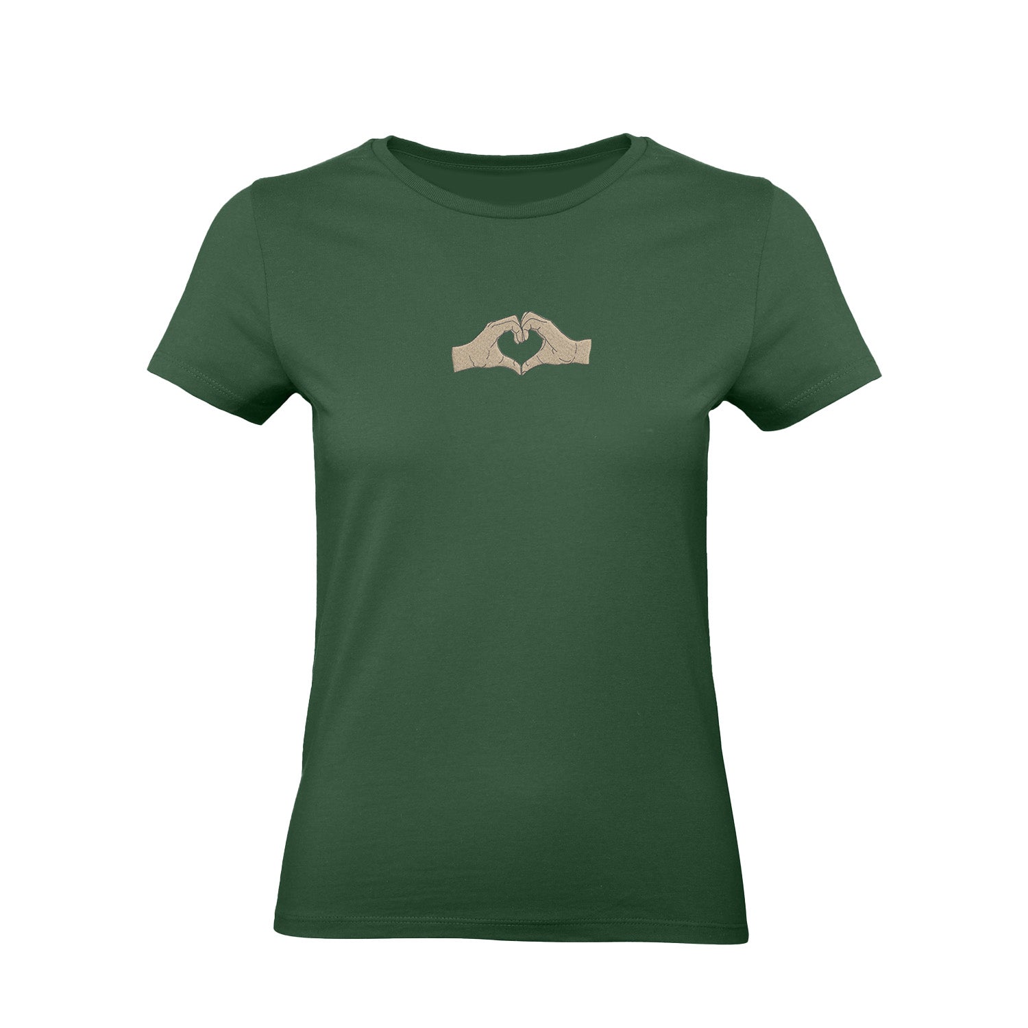 Koszulka z Haftem „Serce z dłoni” – symbol bliskości Haft z radości - nadruki i haft na odzieży Warszawa