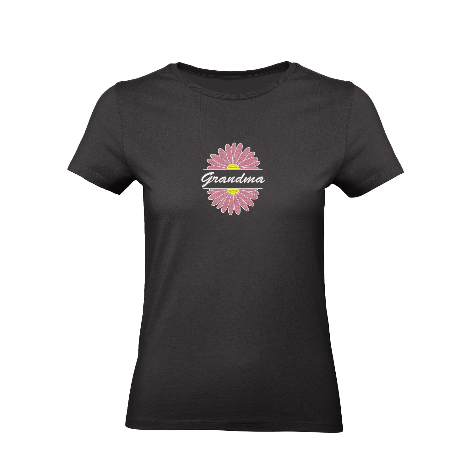 Koszulka Grandma Flower 2 – stokrotkowy haft dla ukochanej Babci Haft z radości - nadruki i haft na odzieży Warszawa
