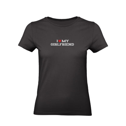 Koszulka I LOVE MY GIRLFRIEND z haftem – unisex, damska lub oversize Haft z radości - nadruki i haft na odzieży Warszawa