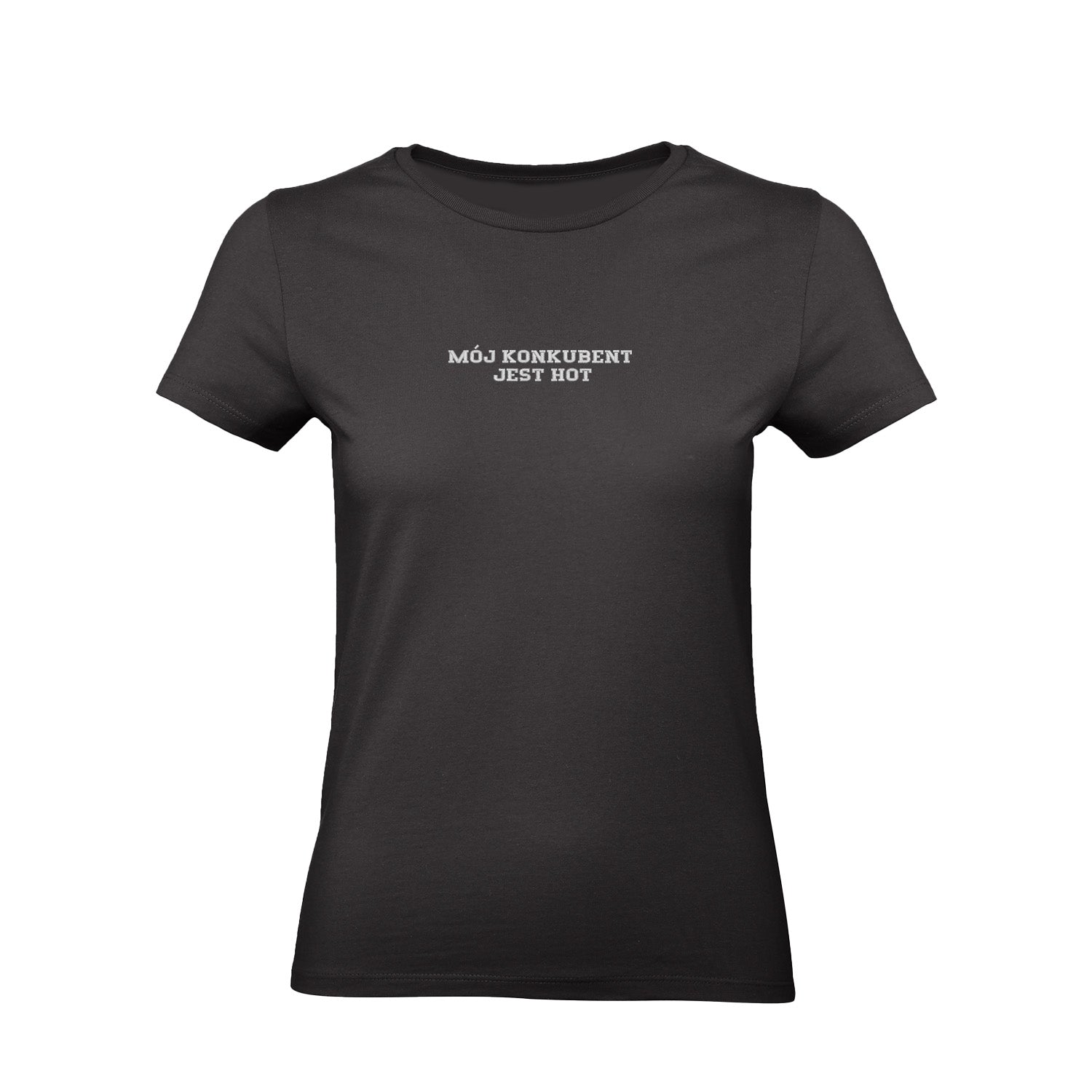 Koszulka z haftem "MÓJ KONKUBENT JEST HOT" – unisex, damska, oversize Haft z radości - nadruki i haft na odzieży Warszawa
