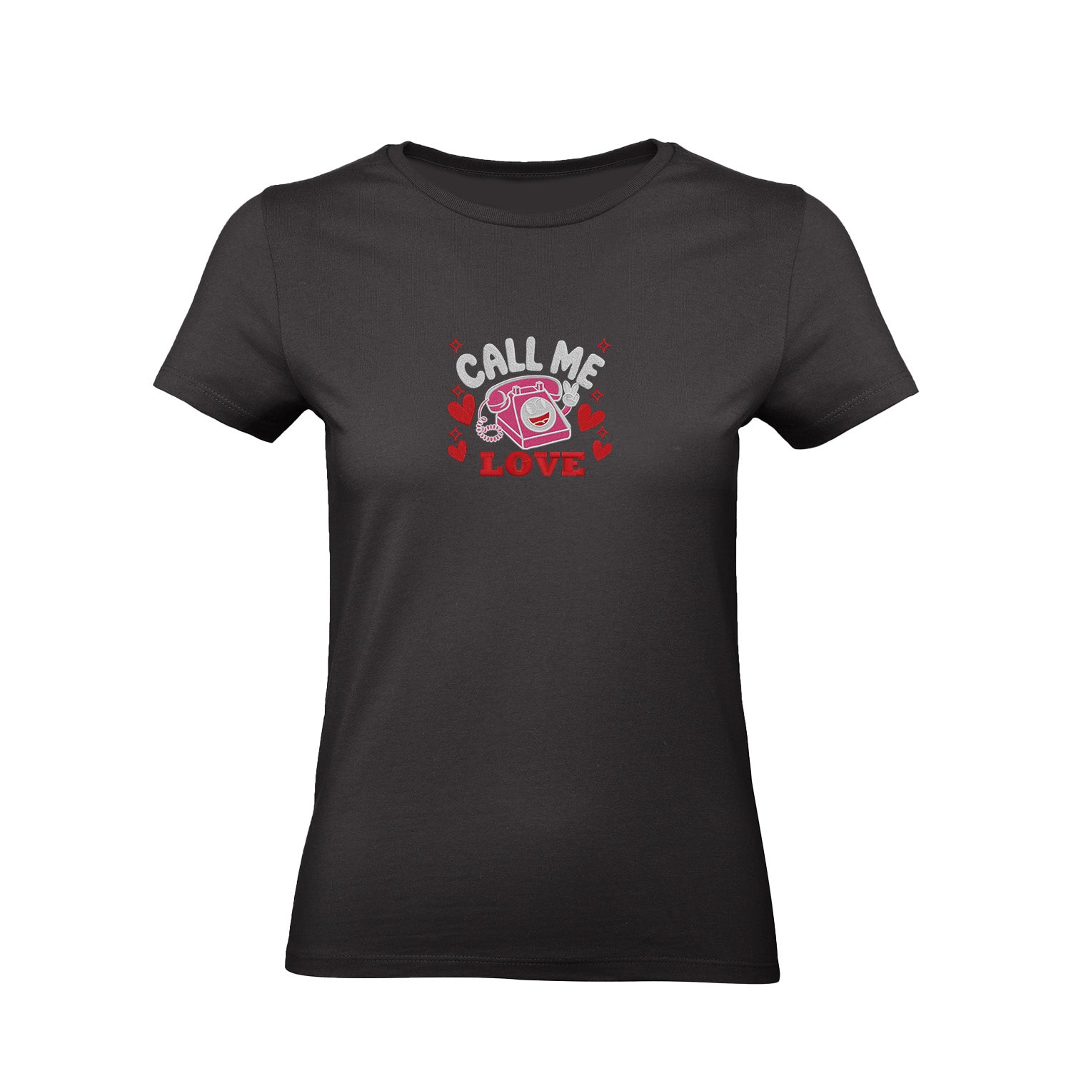Koszulka z Haftem „Call Me Love” – delikatne przesłanie Haft z radości - nadruki i haft na odzieży Warszawa