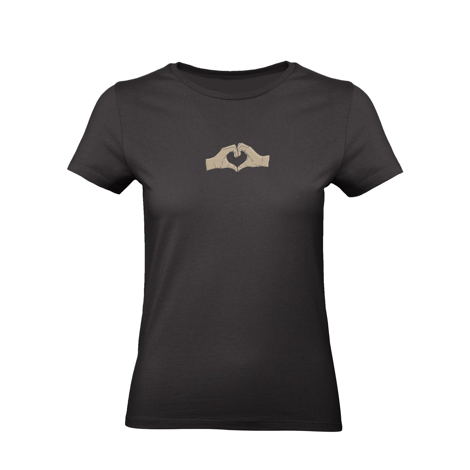 Koszulka z Haftem „Serce z dłoni” – symbol bliskości Haft z radości - nadruki i haft na odzieży Warszawa