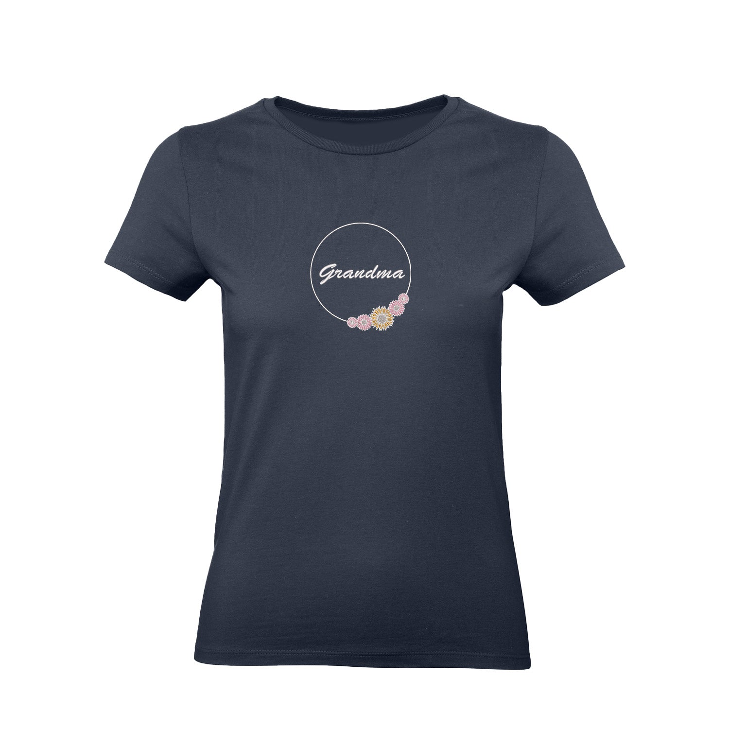 Koszulka Grandma Flower – haftowany motyw z kwiatami dla Babci Haft z radości - nadruki i haft na odzieży Warszawa