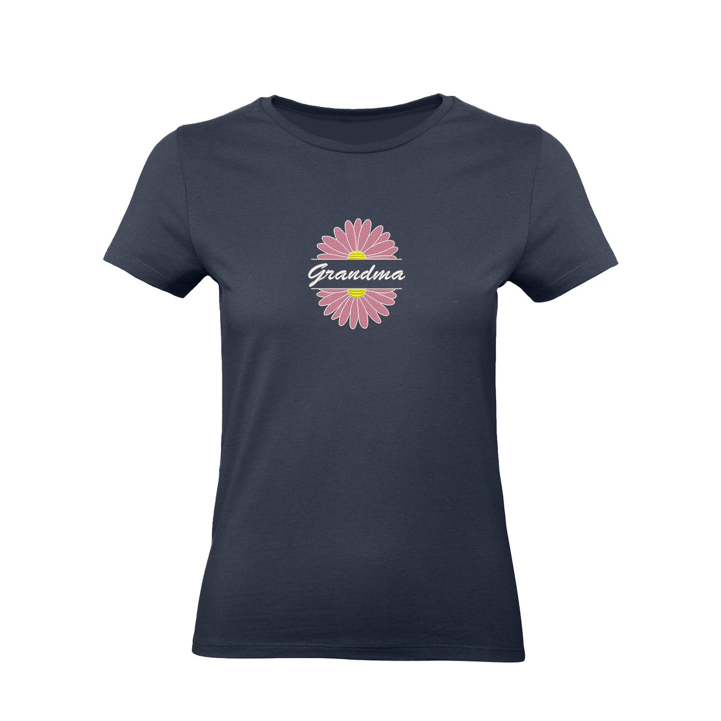 Koszulka Grandma Flower 2 – stokrotkowy haft dla ukochanej Babci Haft z radości - nadruki i haft na odzieży Warszawa
