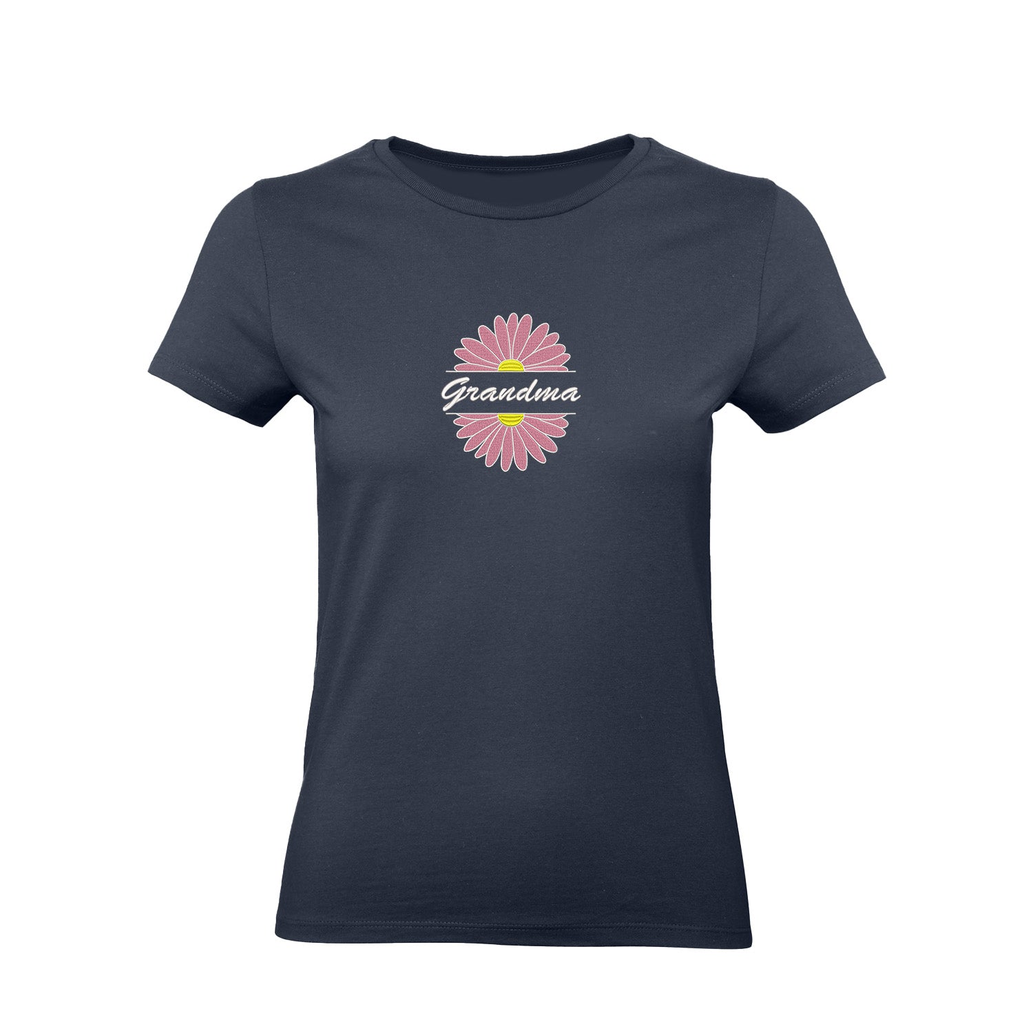 Koszulka Grandma Flower 2 – stokrotkowy haft dla ukochanej Babci Haft z radości - nadruki i haft na odzieży Warszawa