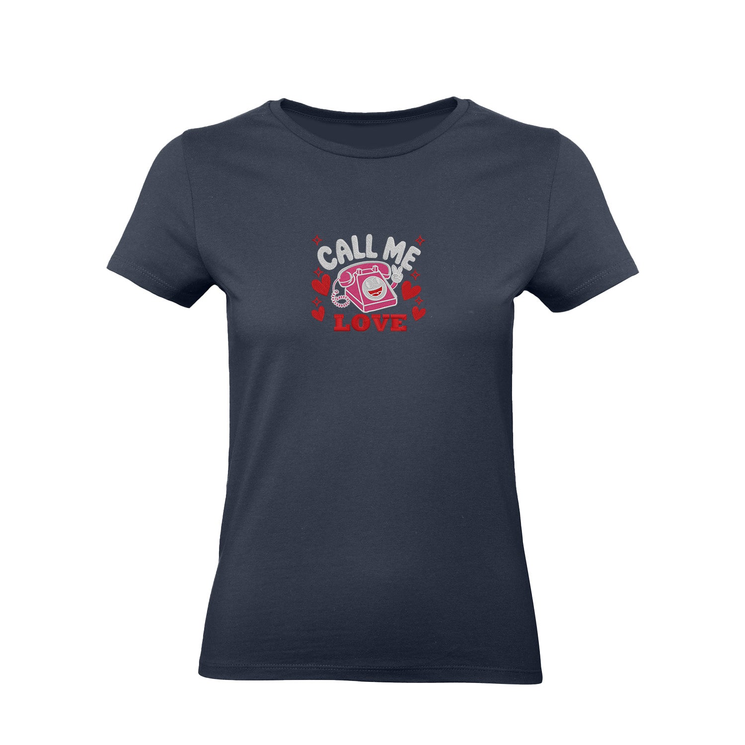 Koszulka z Haftem „Call Me Love” – delikatne przesłanie Haft z radości - nadruki i haft na odzieży Warszawa