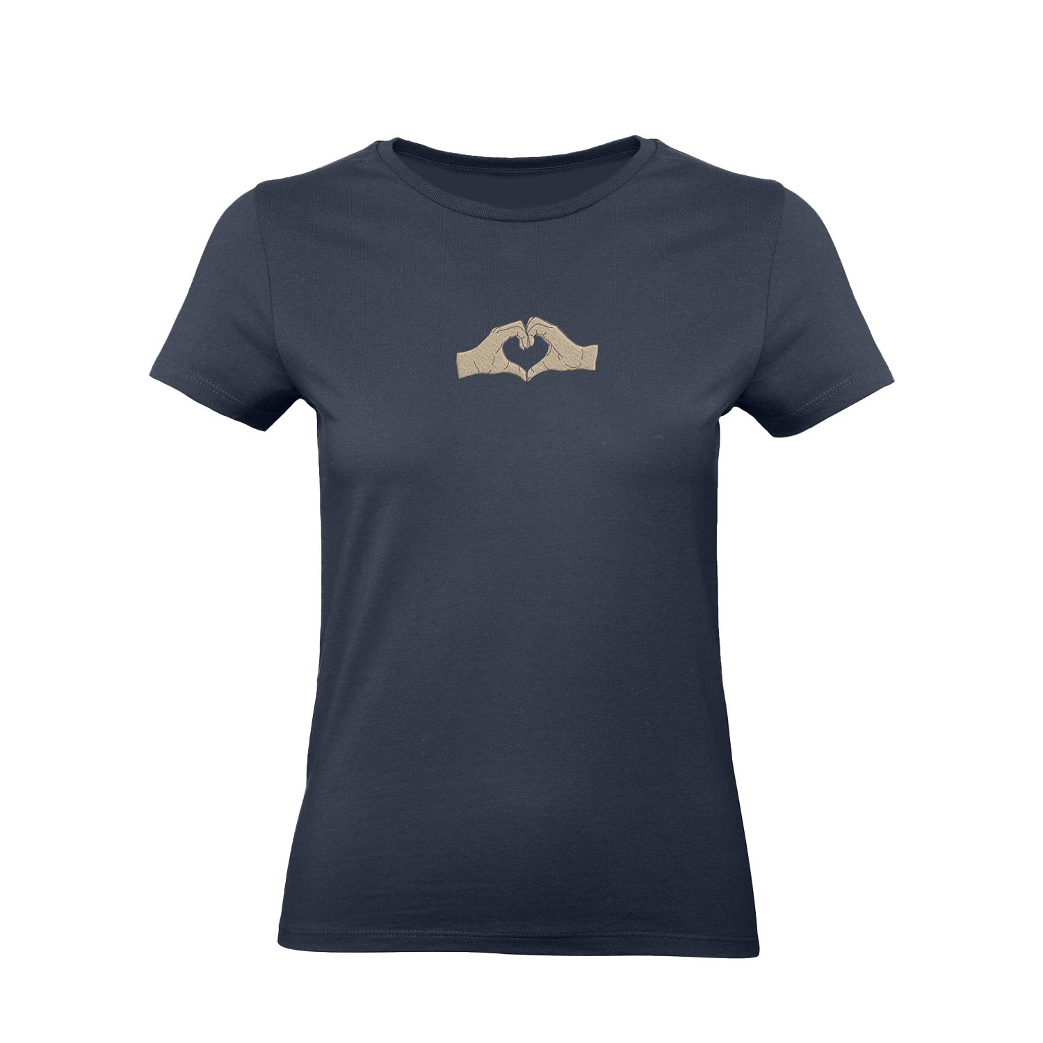 Koszulka z Haftem „Serce z dłoni” – symbol bliskości Haft z radości - nadruki i haft na odzieży Warszawa