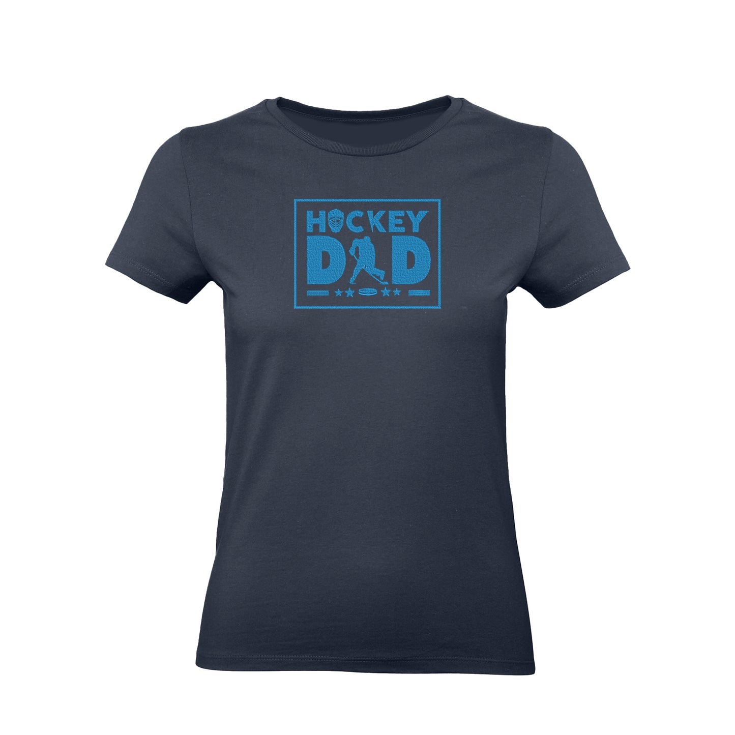 Koszulka „Hockey Dad” z haftem – idealny prezent dla taty hokeisty lub kibica, unisex, damska, oversize Haft z radości - nadruki i haft na odzieży Warszawa
