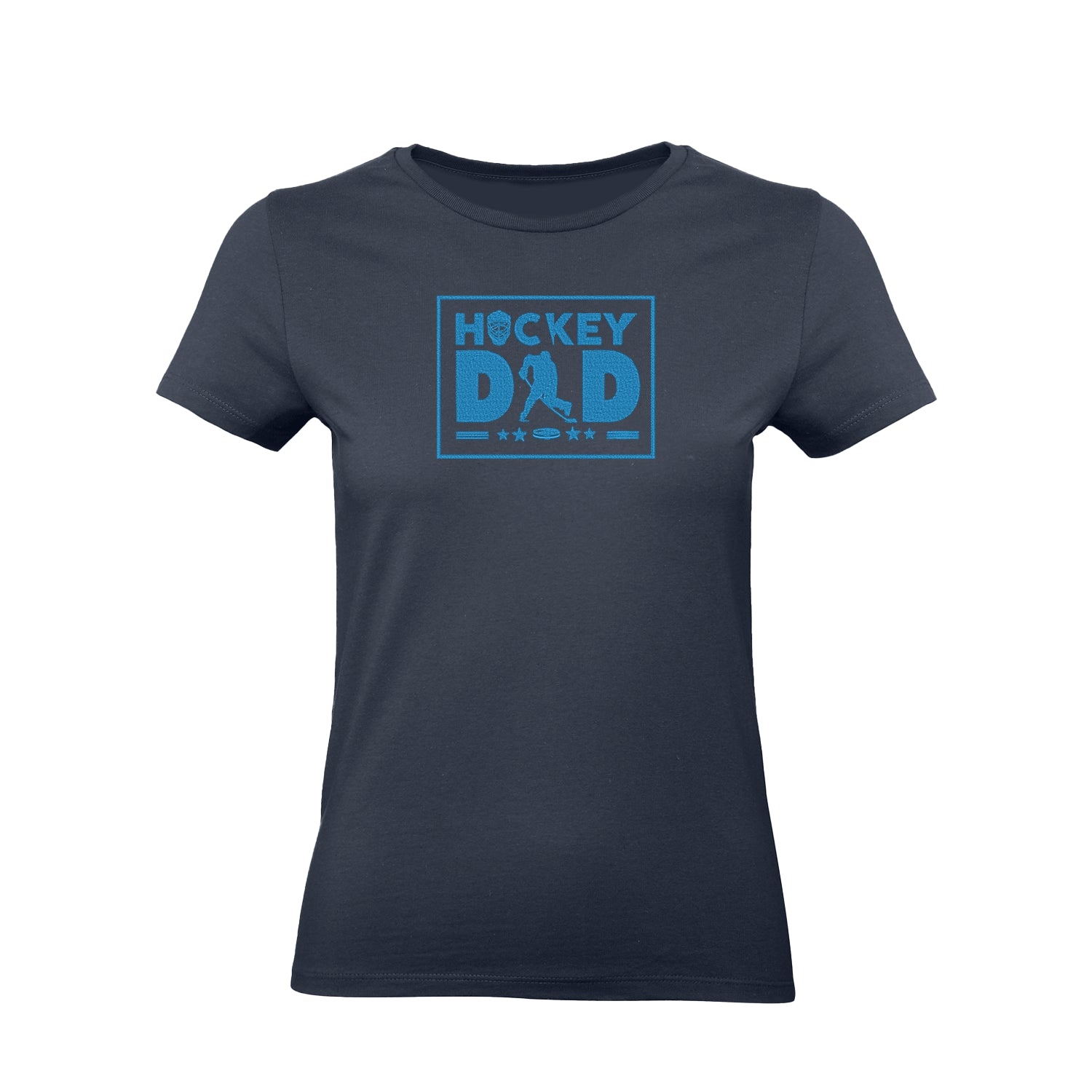 Koszulka „Hockey Dad” z haftem – idealny prezent dla taty hokeisty lub kibica, unisex, damska, oversize Haft z radości - nadruki i haft na odzieży Warszawa