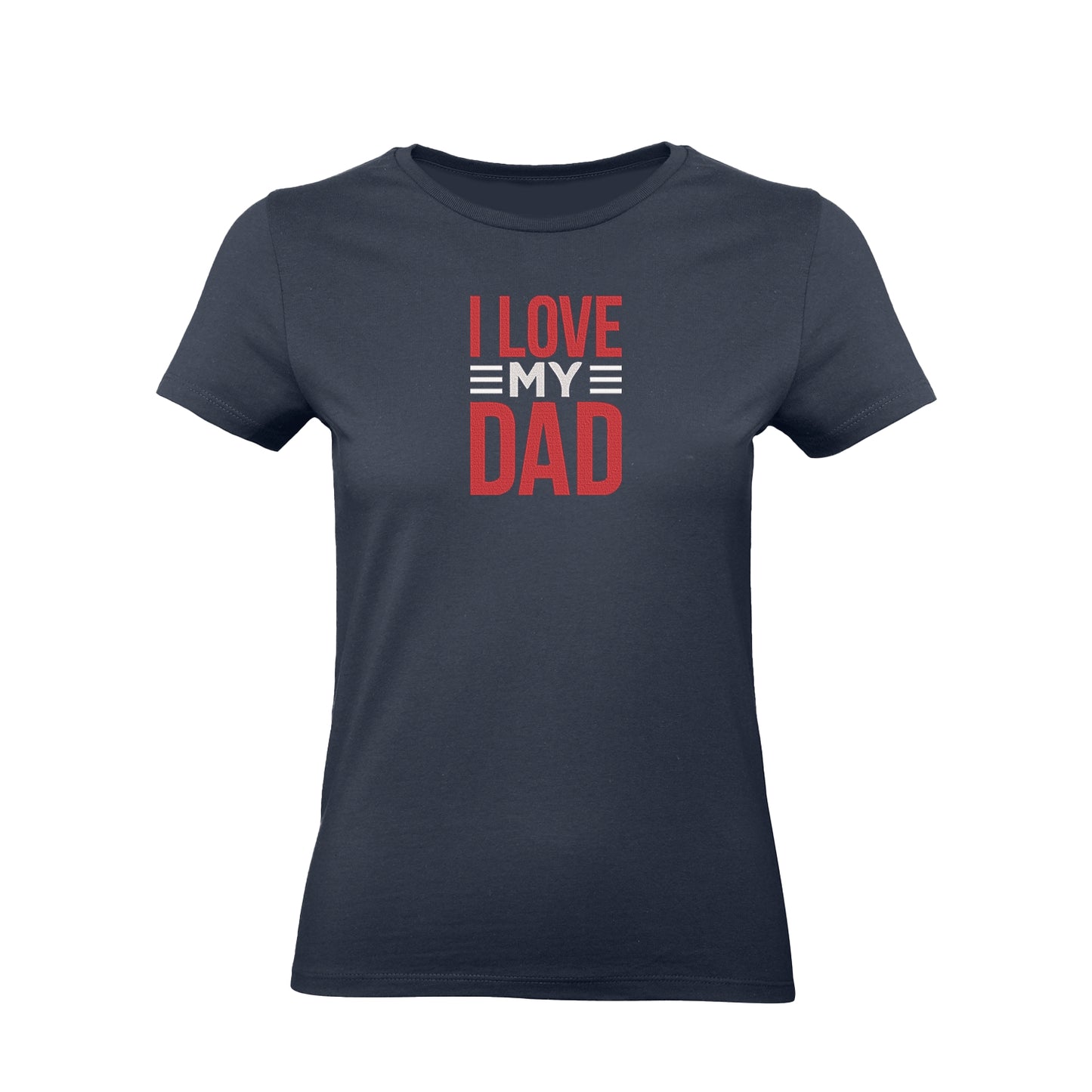 Koszulka „I Love My Dad 2” haft komputerowy – idealny prezent dla taty, unisex, damska, oversize Haft z radości - nadruki i haft na odzieży Warszawa