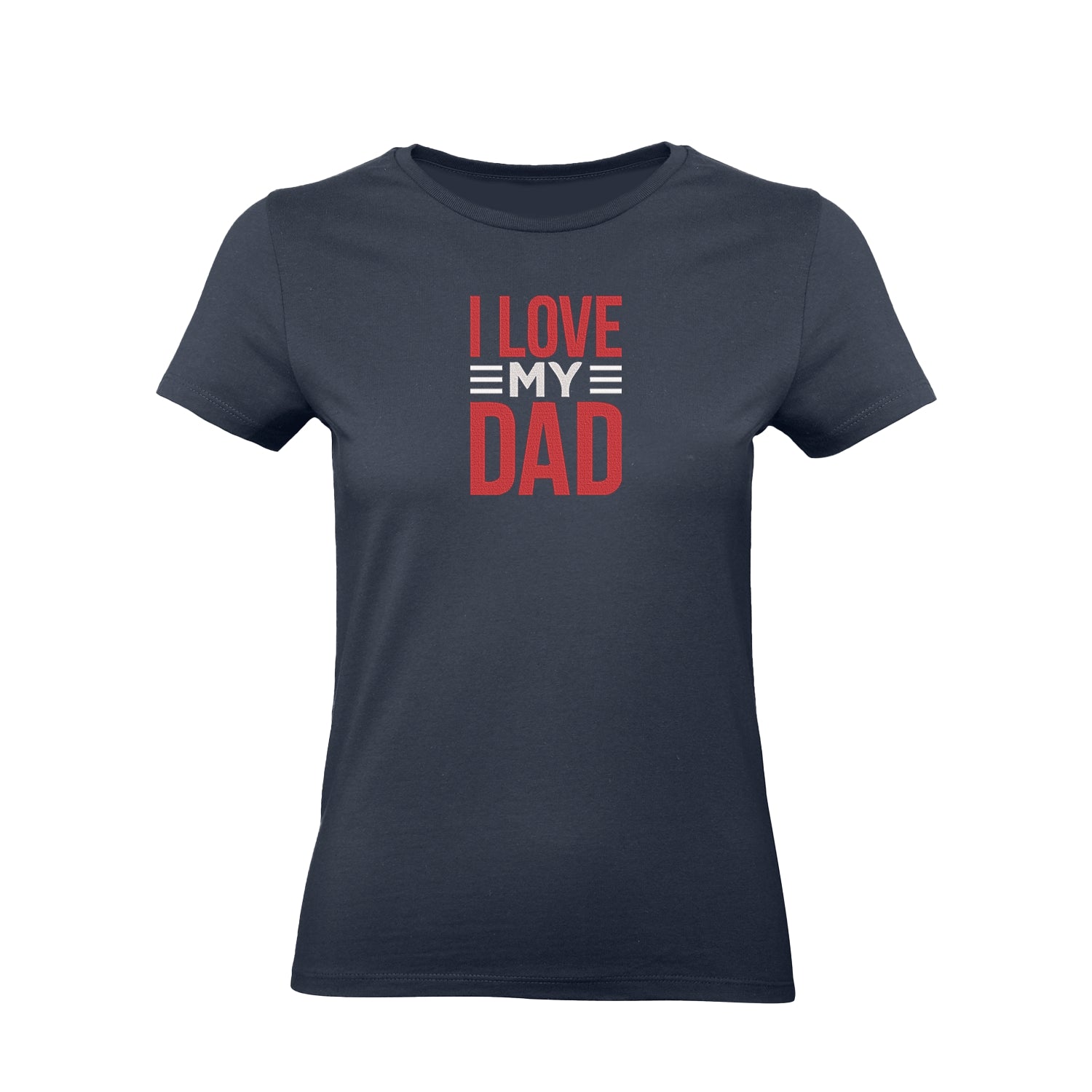 Koszulka „I Love My Dad 2” haft komputerowy – idealny prezent dla taty, unisex, damska, oversize Haft z radości - nadruki i haft na odzieży Warszawa