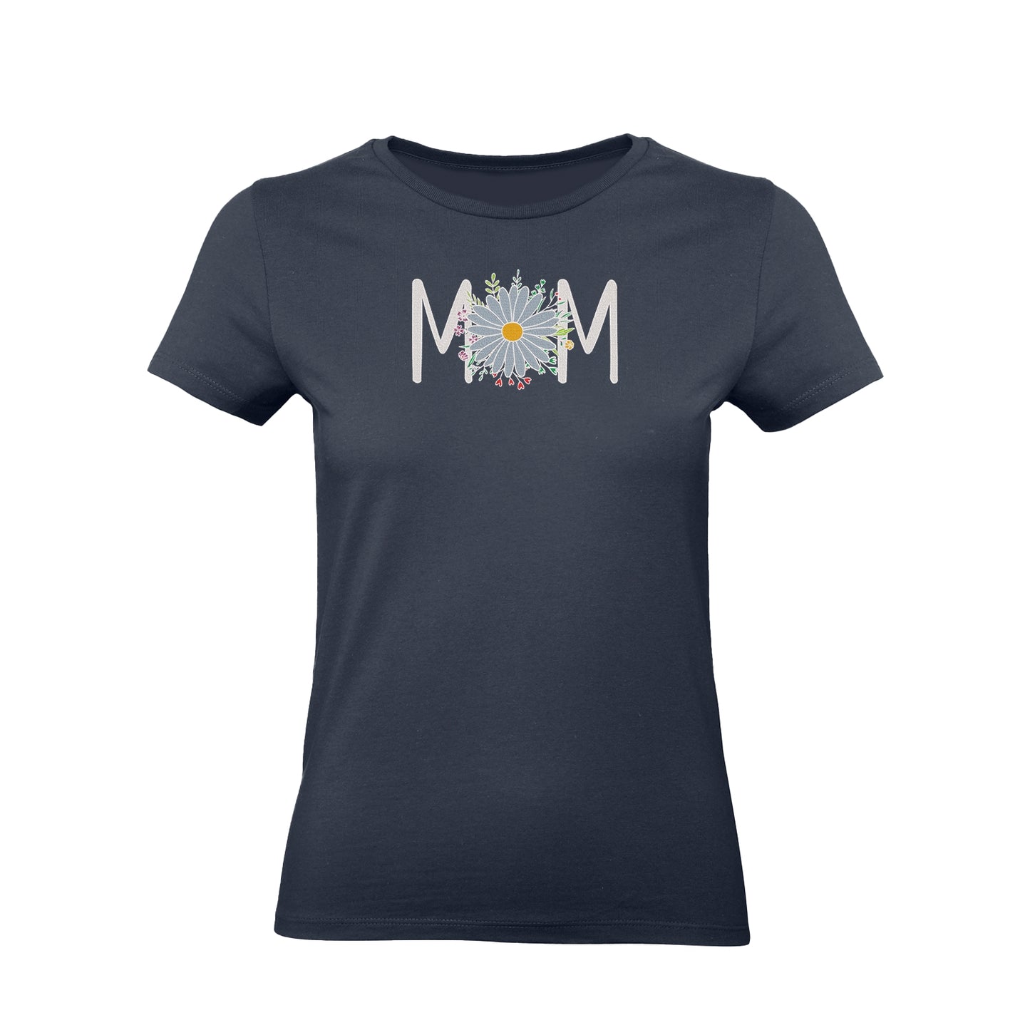 Koszulka Mama Flower 3 – Haft komputerowy | Damska, Unisex, Oversize Haft z radości - nadruki i haft na odzieży Warszawa