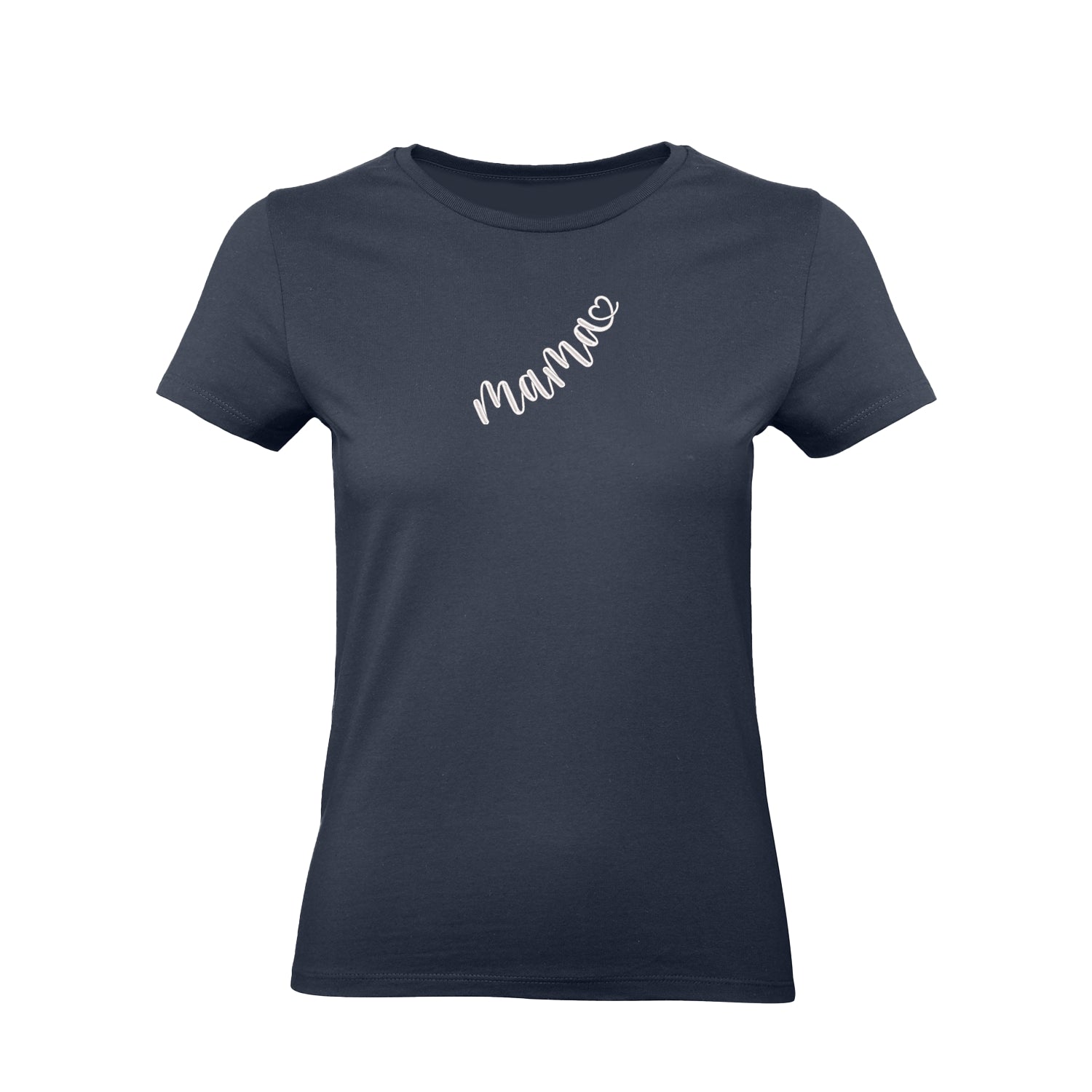 Koszulka z haftem „Mama with Heart” – damska, unisex, oversize Haft z radości - nadruki i haft na odzieży Warszawa