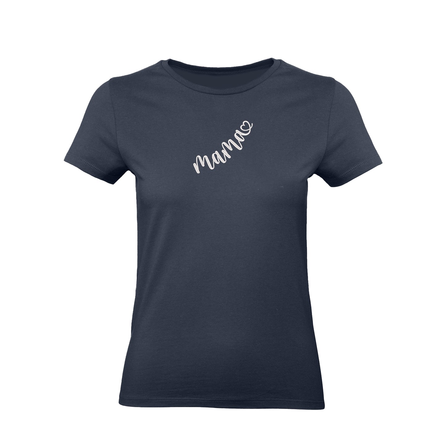 Koszulka z haftem „Mama with Heart” – damska, unisex, oversize Haft z radości - nadruki i haft na odzieży Warszawa