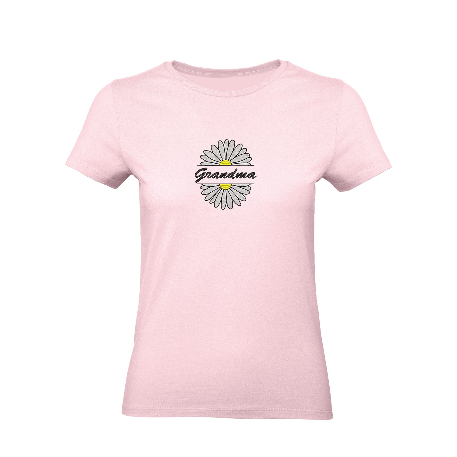 Koszulka Grandma Flower 2 – stokrotkowy haft dla ukochanej Babci Haft z radości - nadruki i haft na odzieży Warszawa