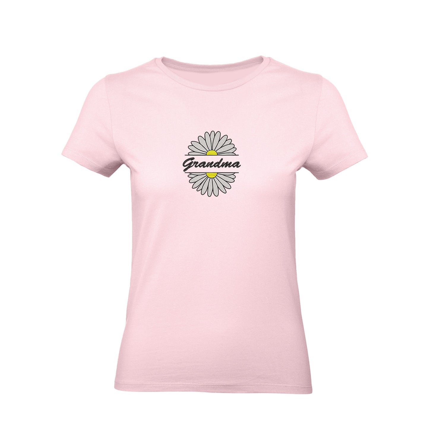 Koszulka Grandma Flower 2 – stokrotkowy haft dla ukochanej Babci Haft z radości - nadruki i haft na odzieży Warszawa