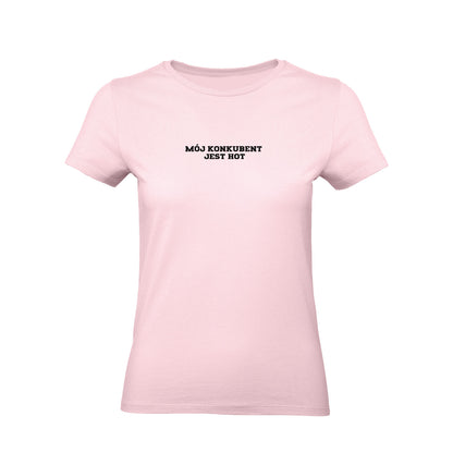 Koszulka z haftem "MÓJ KONKUBENT JEST HOT" – unisex, damska, oversize Haft z radości - nadruki i haft na odzieży Warszawa