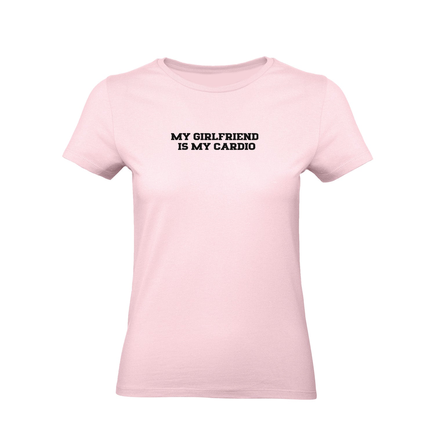 Koszulka z haftem "MY GIRLFRIEND IS MY CARDIO" – romantyczna, zabawna i trwała Haft z radości - nadruki i haft na odzieży Warszawa