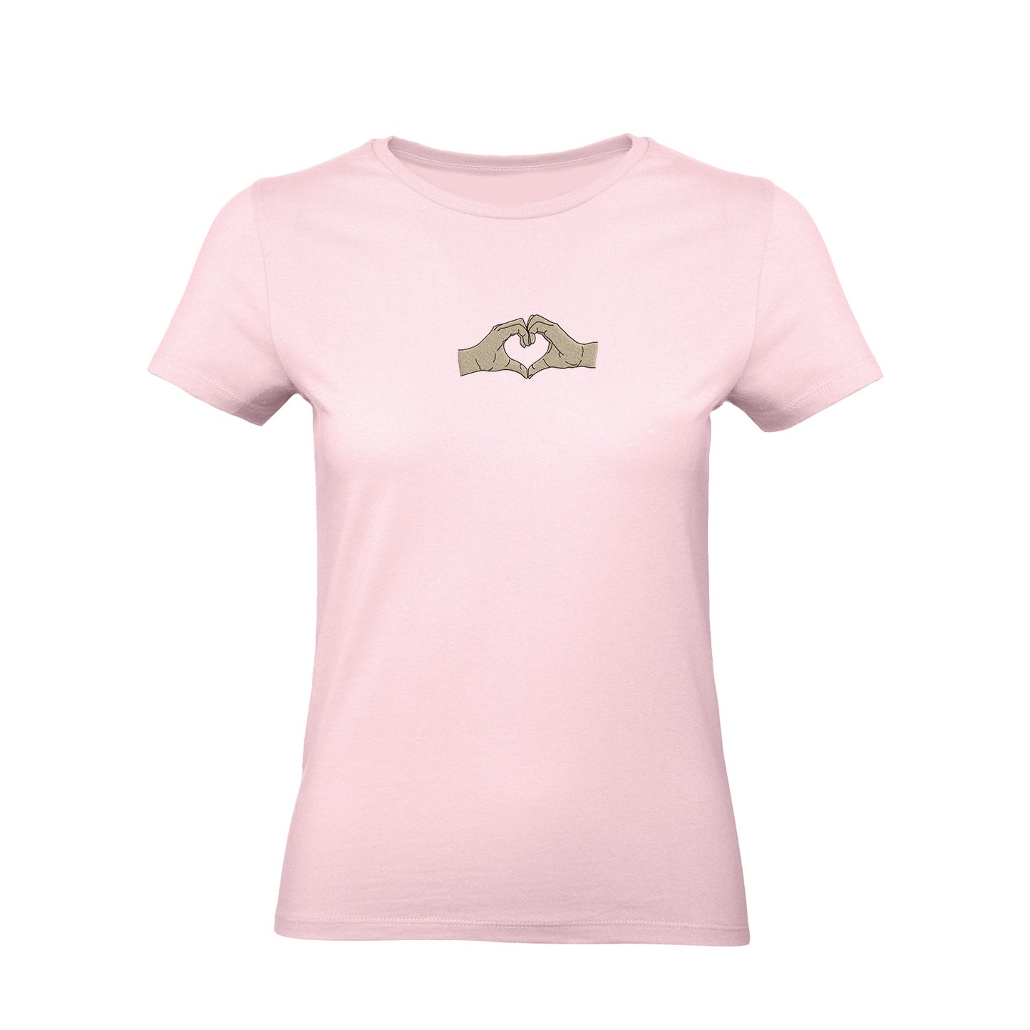 Koszulka z Haftem „Serce z dłoni” – symbol bliskości Haft z radości - nadruki i haft na odzieży Warszawa