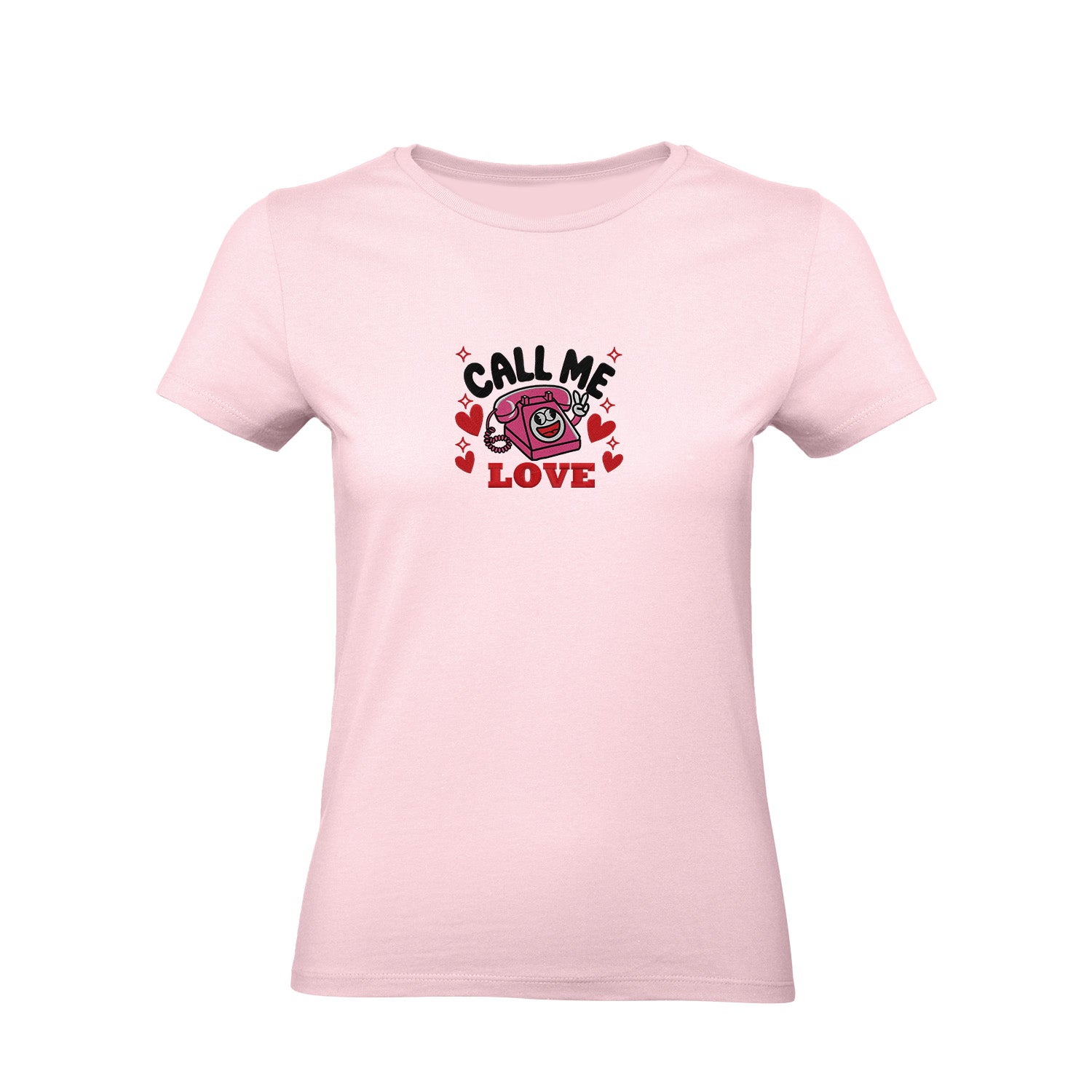 Koszulka z Haftem „Call Me Love” – delikatne przesłanie Haft z radości - nadruki i haft na odzieży Warszawa