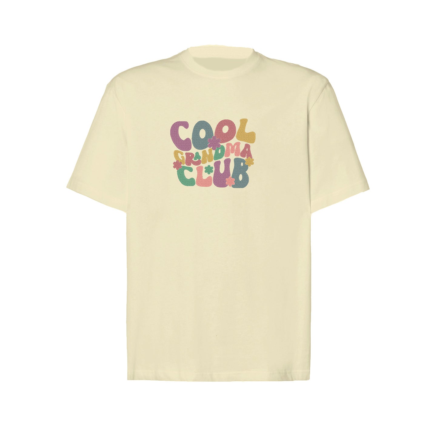 Koszulka z haftem Cool Grandma Club – prezent dla wyjątkowej Babci Haft z radości - nadruki i haft na odzieży Warszawa
