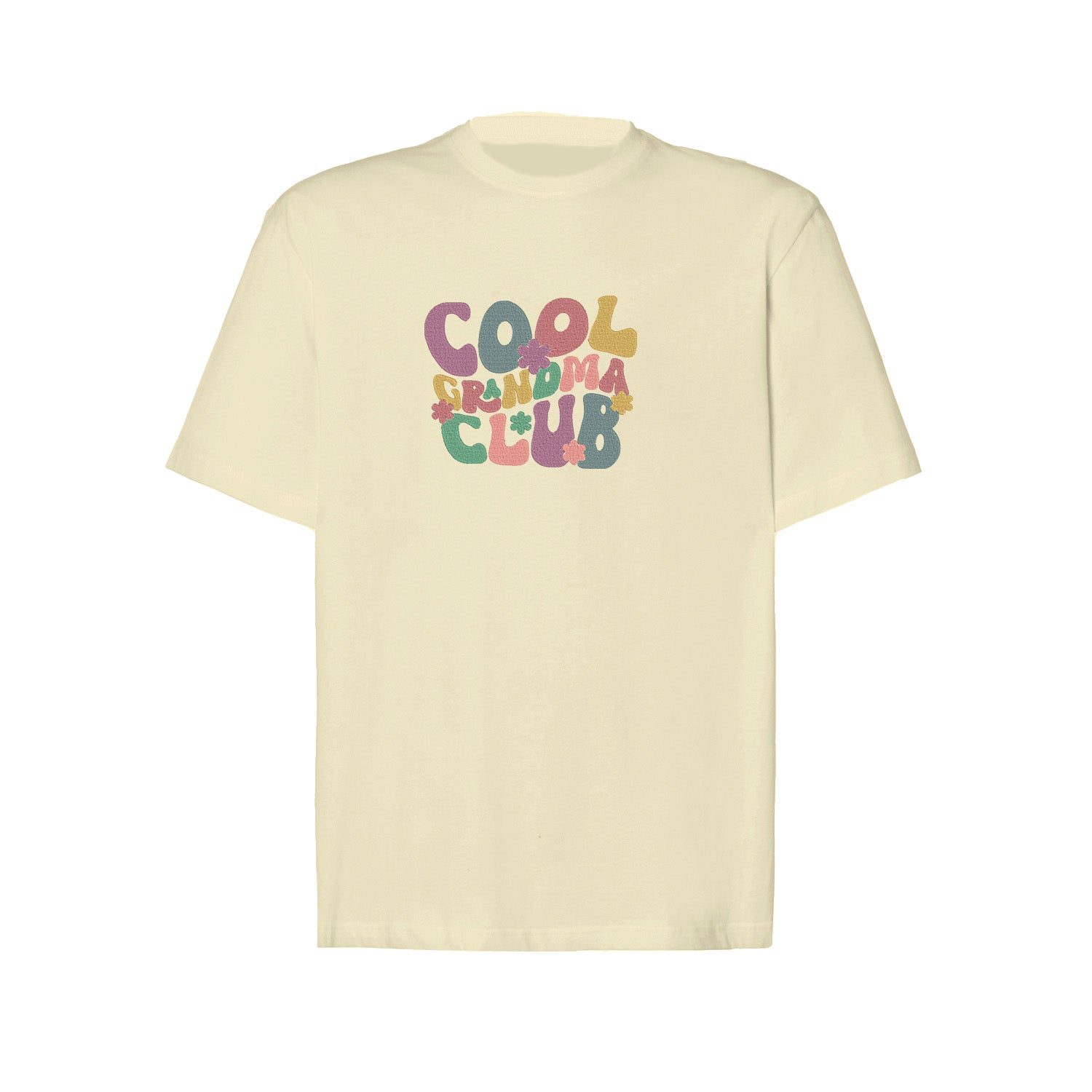 Koszulka z haftem Cool Grandma Club – prezent dla wyjątkowej Babci Haft z radości - nadruki i haft na odzieży Warszawa