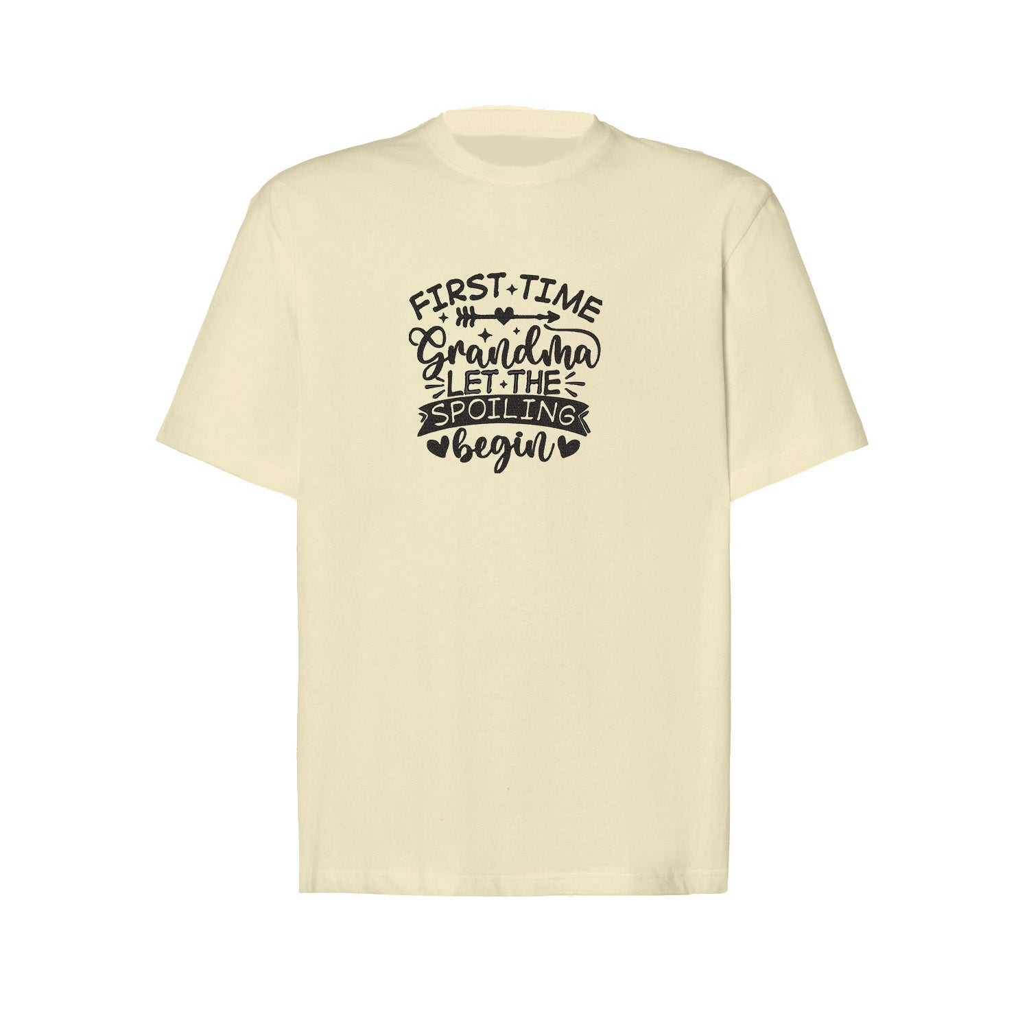 Koszulka First Time Grandma – haftowany prezent dla świeżej Babci Haft z radości - nadruki i haft na odzieży Warszawa