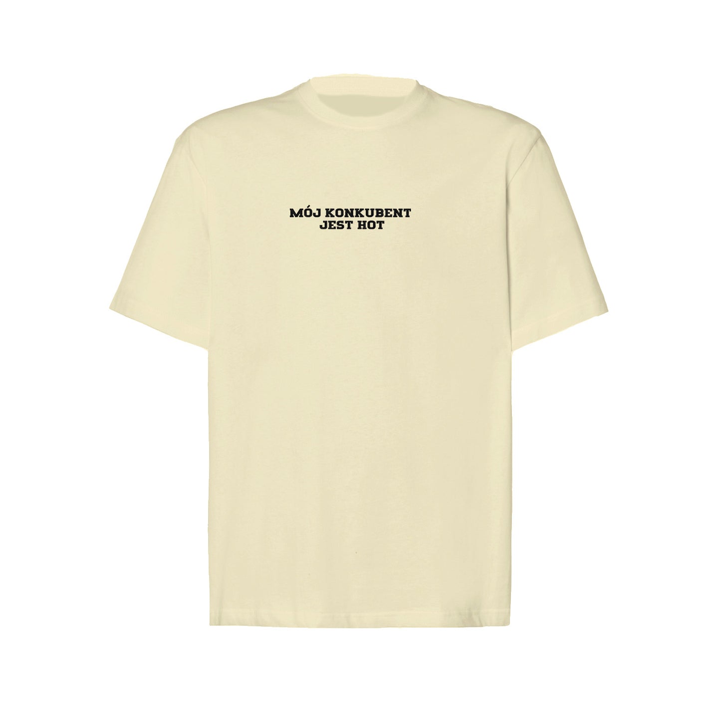 Koszulka z haftem "MÓJ KONKUBENT JEST HOT" – unisex, damska, oversize Haft z radości - nadruki i haft na odzieży Warszawa