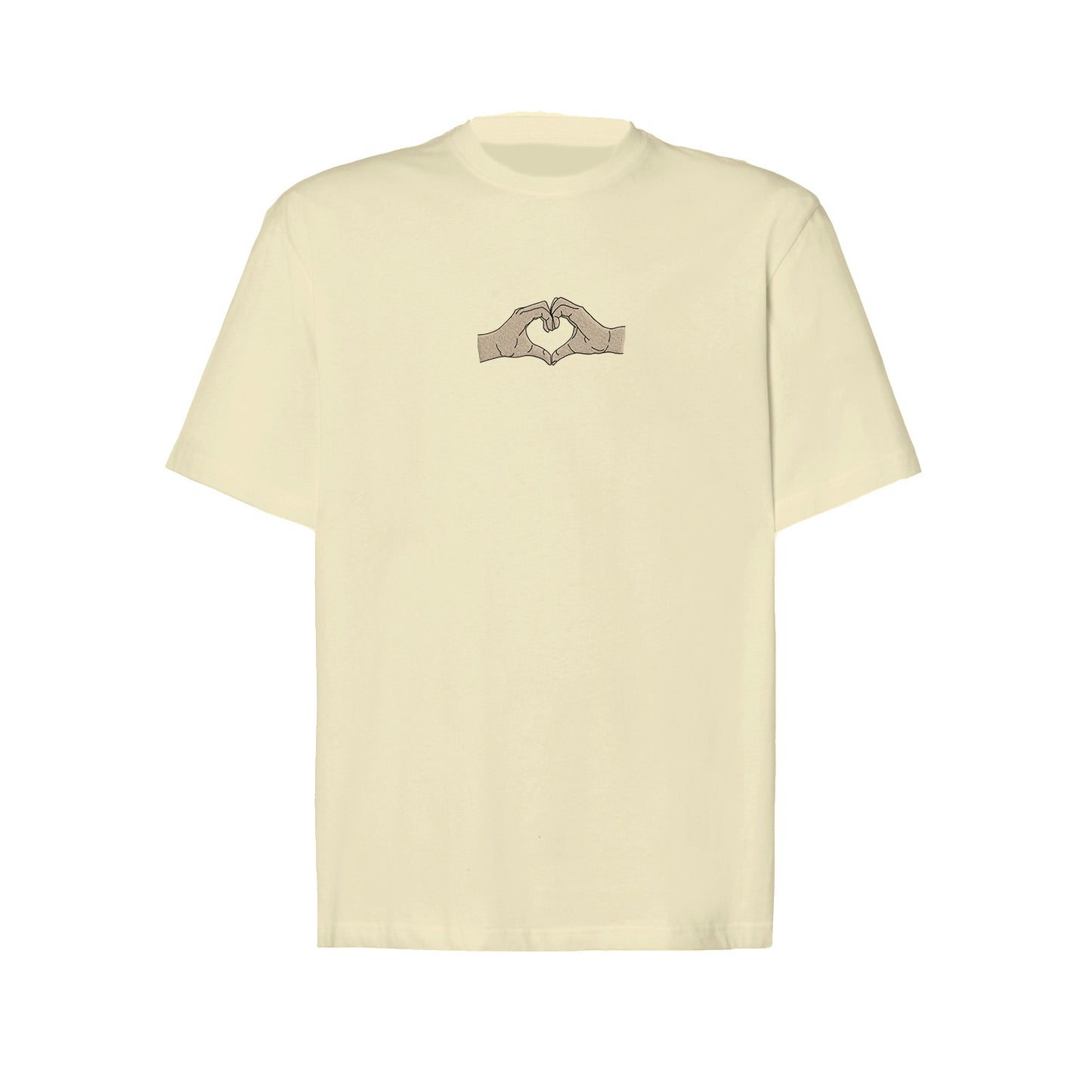 Koszulka z Haftem „Serce z dłoni” – symbol bliskości Haft z radości - nadruki i haft na odzieży Warszawa