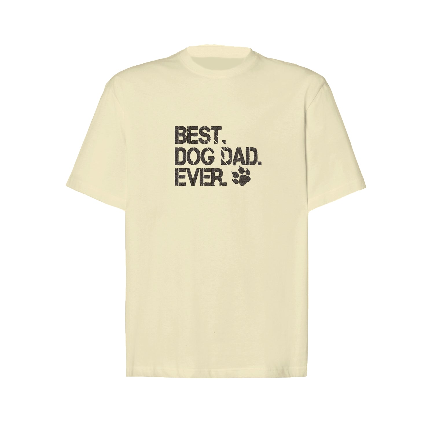 Koszulka „Best Dog Dad Ever 2” z haftem – prezent dla psiego taty, unisex, damska, oversize Haft z radości - nadruki i haft na odzieży Warszawa