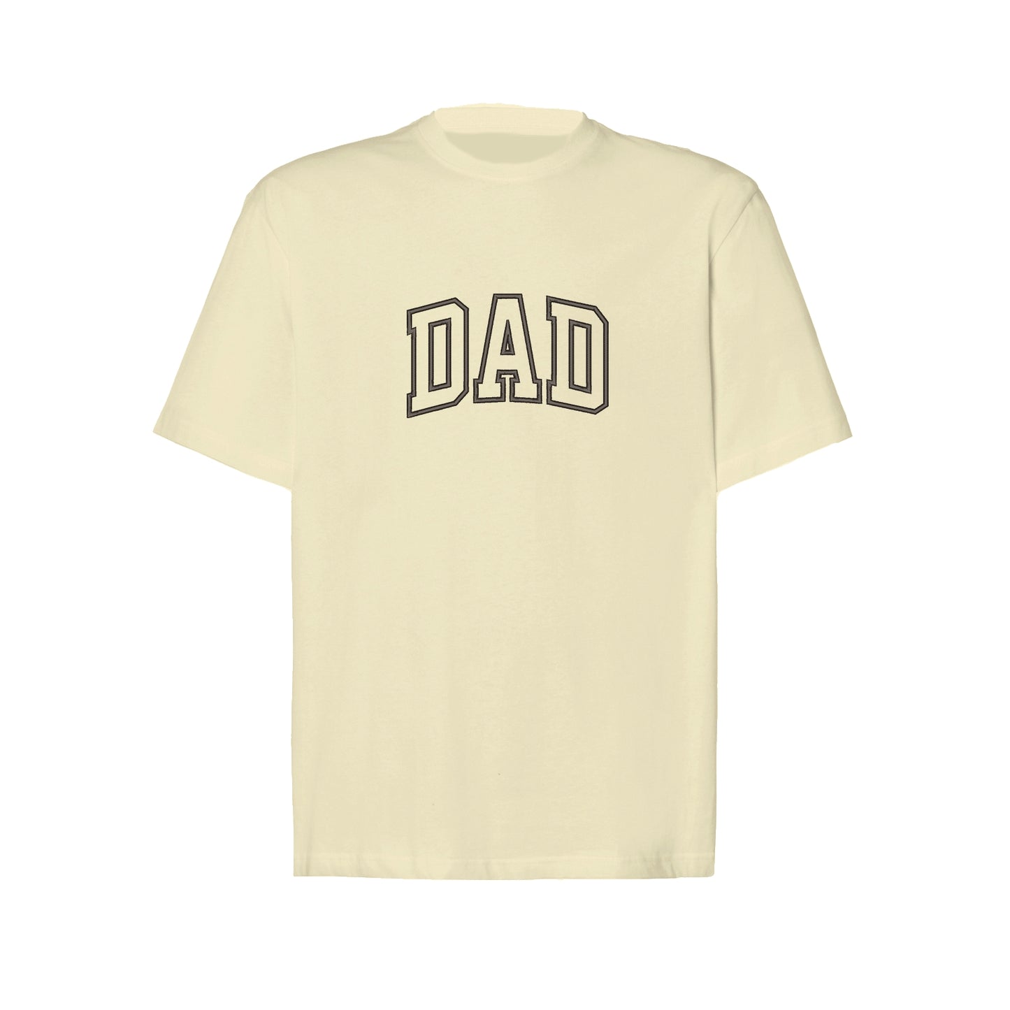 Koszulka „Dad Applique”  z haftem – klasyczny prezent dla taty, unisex, damska, oversize Haft z radości - nadruki i haft na odzieży Warszawa