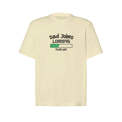 Koszulka oversize z haftem "Dad Jokes Embroidery" – dla taty z poczuciem humoru Haft z radości