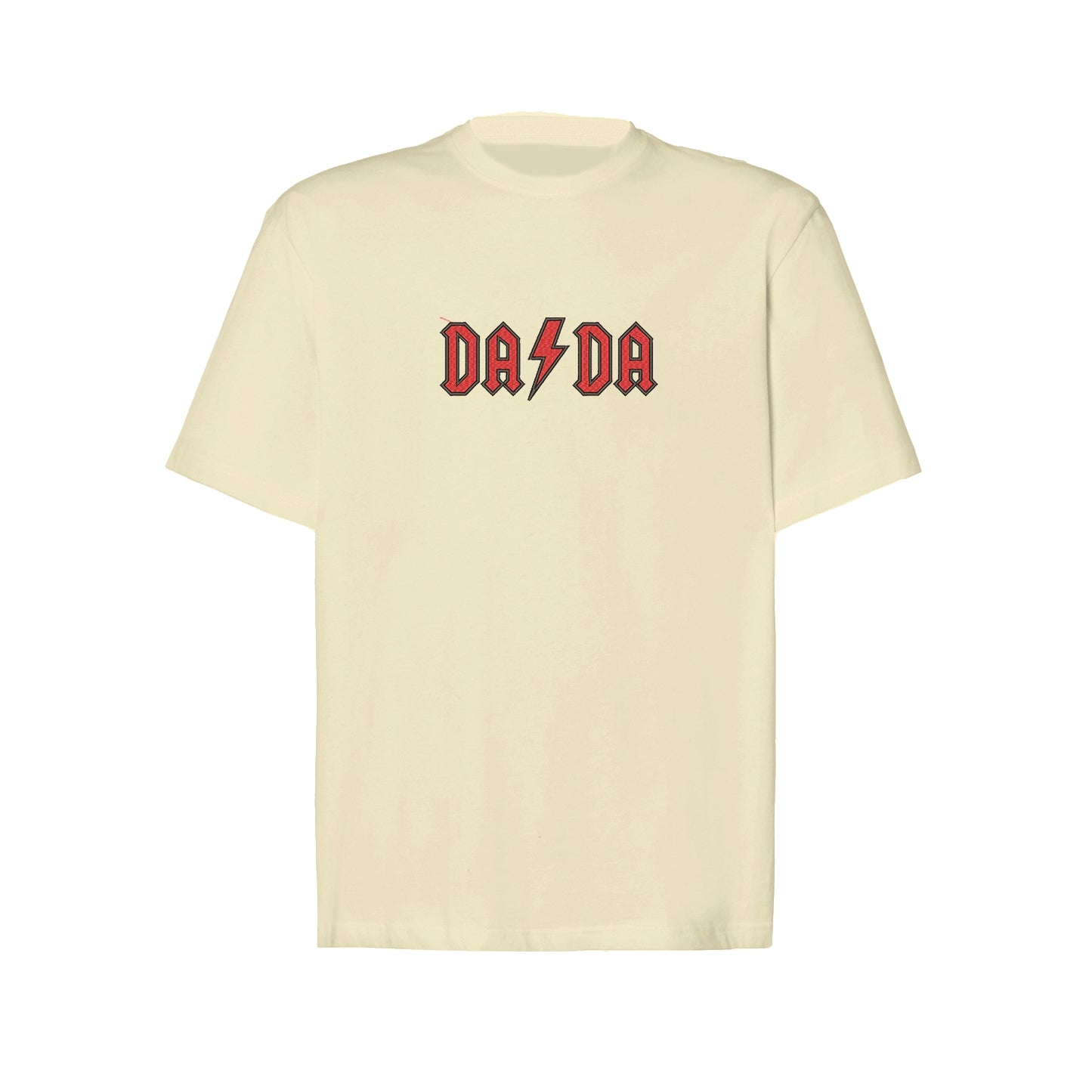 Koszulka „Dada” z haftem – rockowy prezent dla taty, unisex, damska, oversize Haft z radości - nadruki i haft na odzieży Warszawa