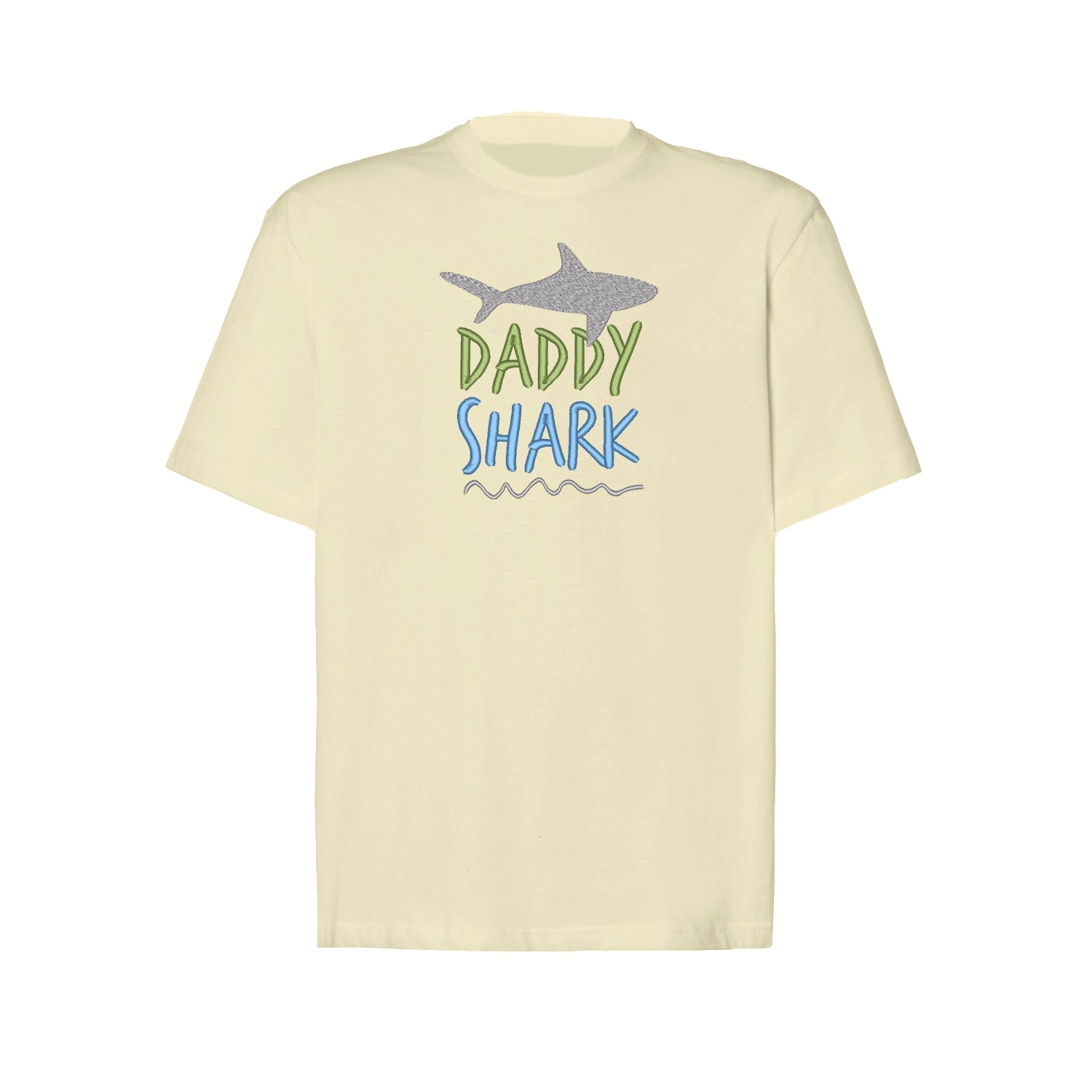 Koszulka „Daddy Shark” z haftem – zabawny prezent dla taty, unisex, damska, oversize Haft z radości - nadruki i haft na odzieży Warszawa
