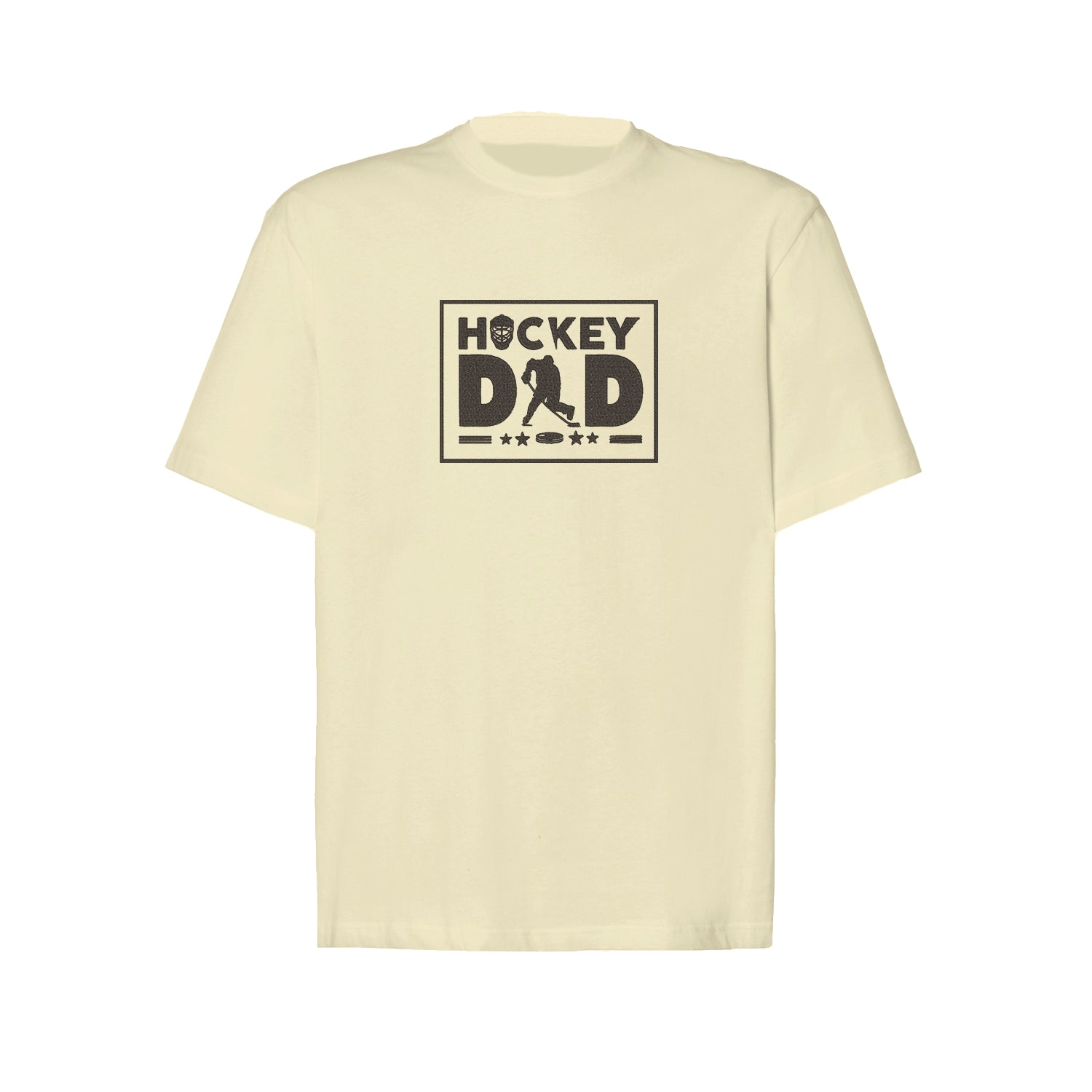 Koszulka oversize z haftem "Hockey Dad" – idealny prezent dla taty fana hokeja Haft z radości