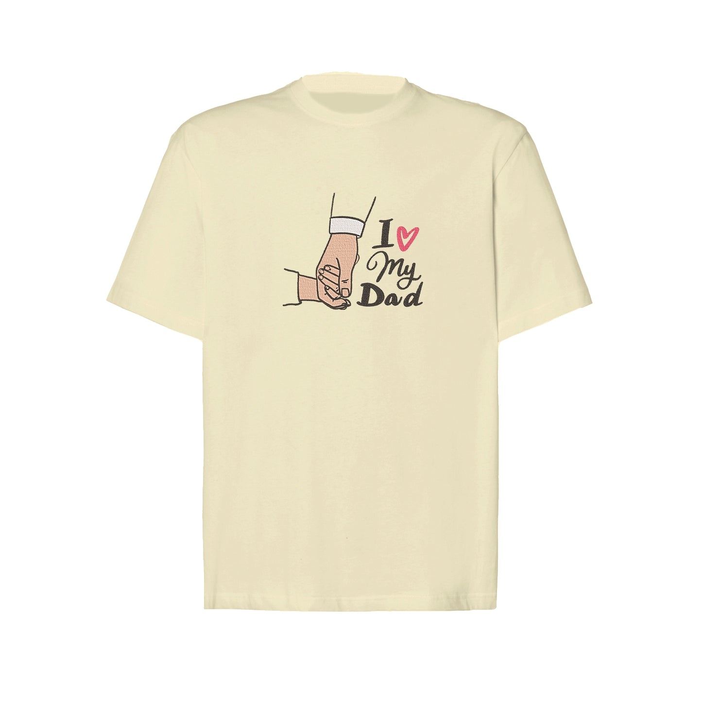 Koszulka „I Love My Dad” z haftem – idealny prezent na Dzień Ojca, unisex, damska, oversize Haft z radości - nadruki i haft na odzieży Warszawa